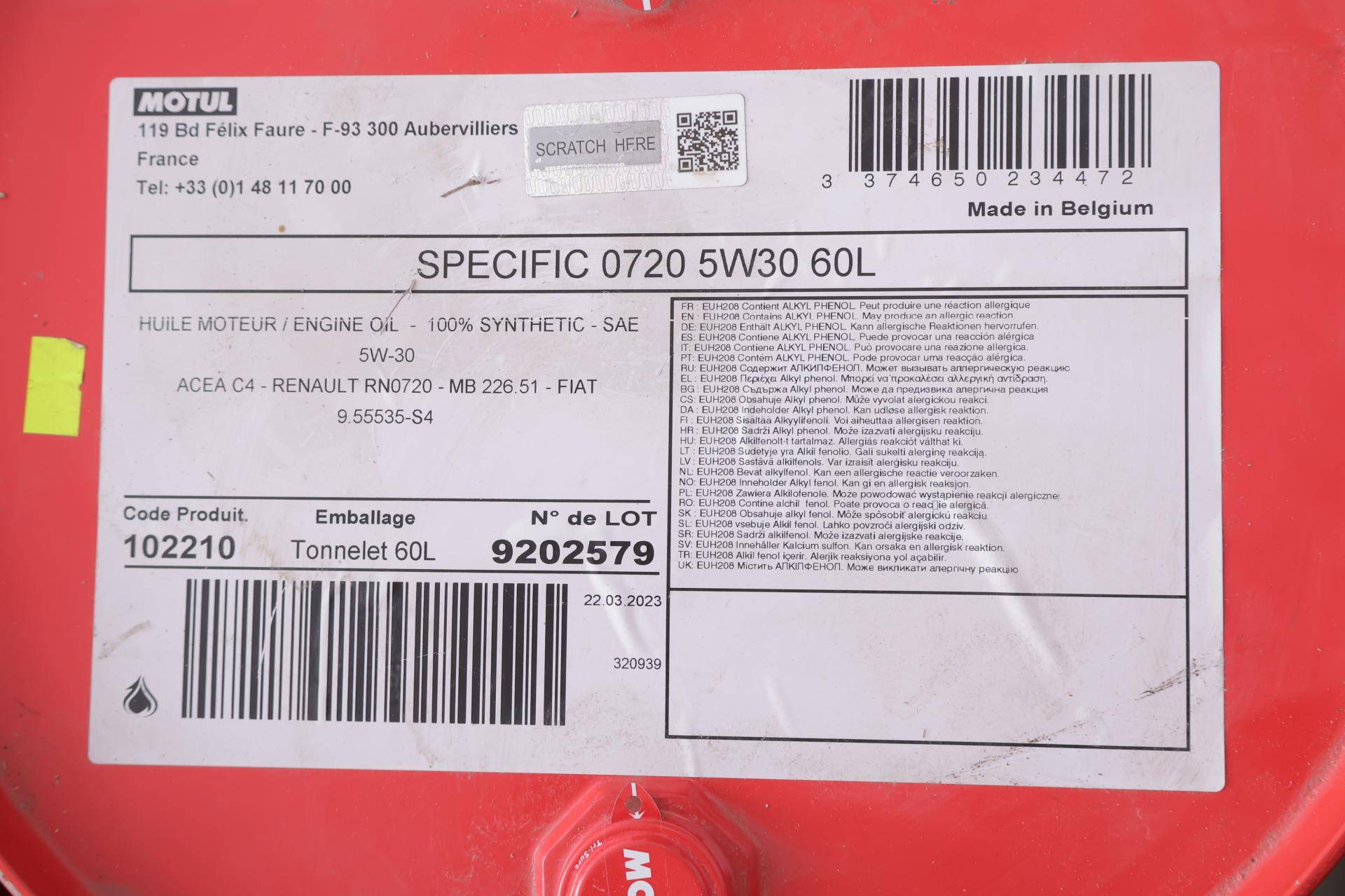 Олива 5W30 Specific 0720 (60L) (RN0720)