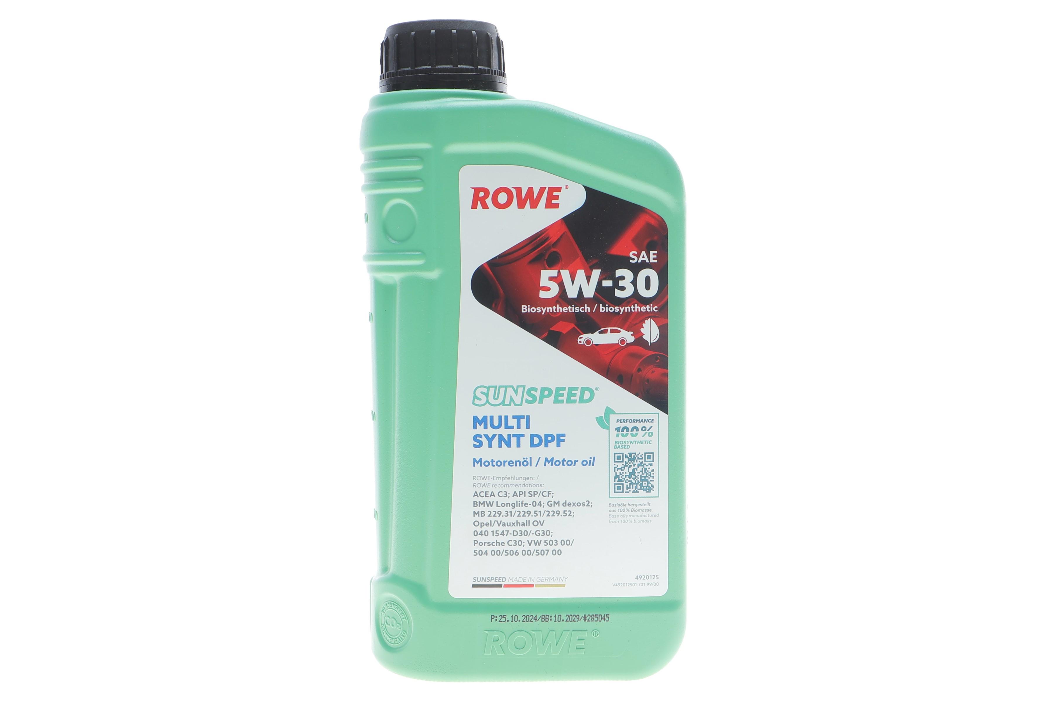 Олива 5W30 SUNSPEED MULTI SYNT DPF (1L) (BMW LL-04/MB229.51/229.31/229.52/VW504 00/507 00/GM dexos2)