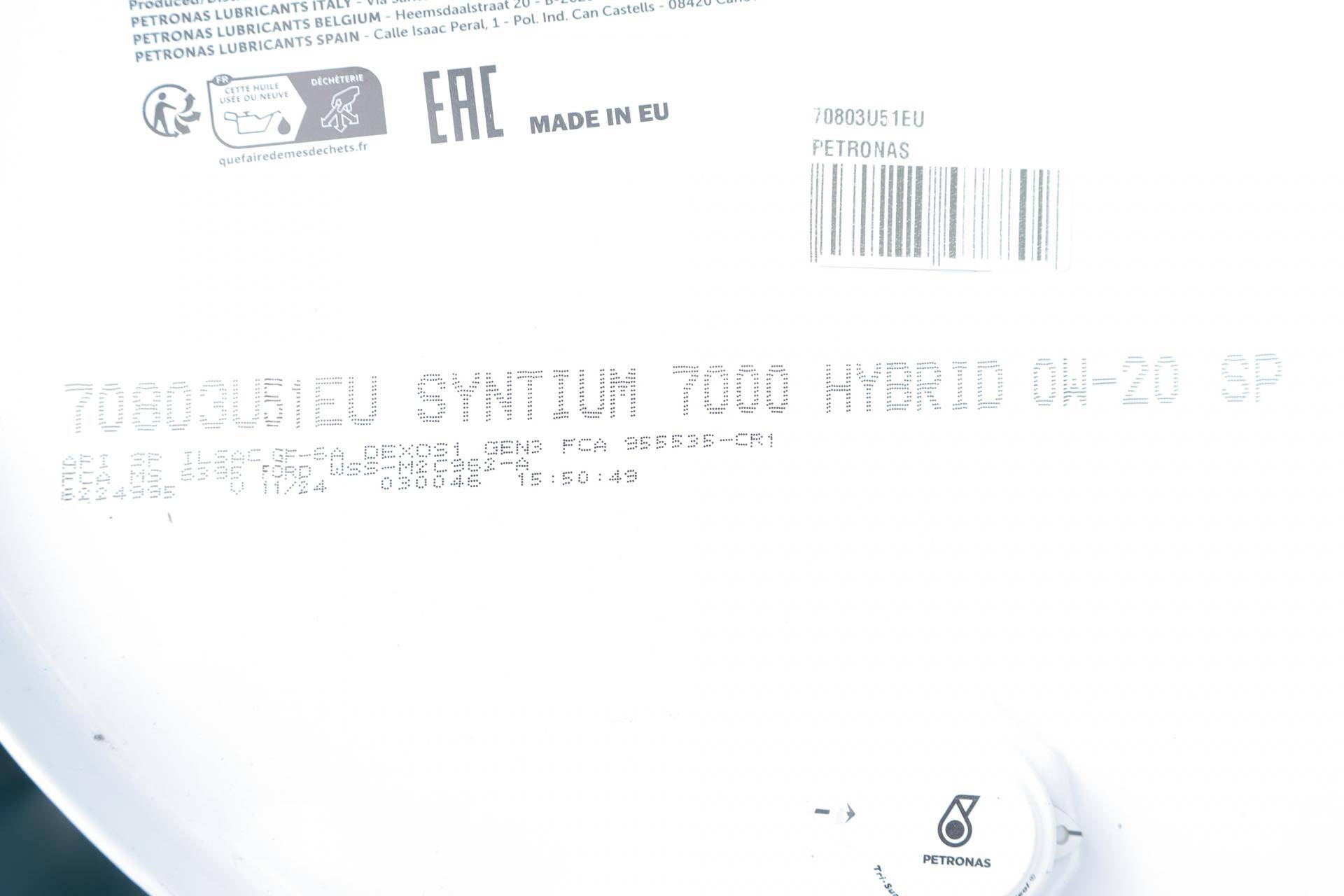 Олива 0W20 SYNTIUM 7000 HYBRID (60L) (API SP/ILSAC GF-6A) (GM dexos1 Gen 3/Ford WSS-M2C962-A1)