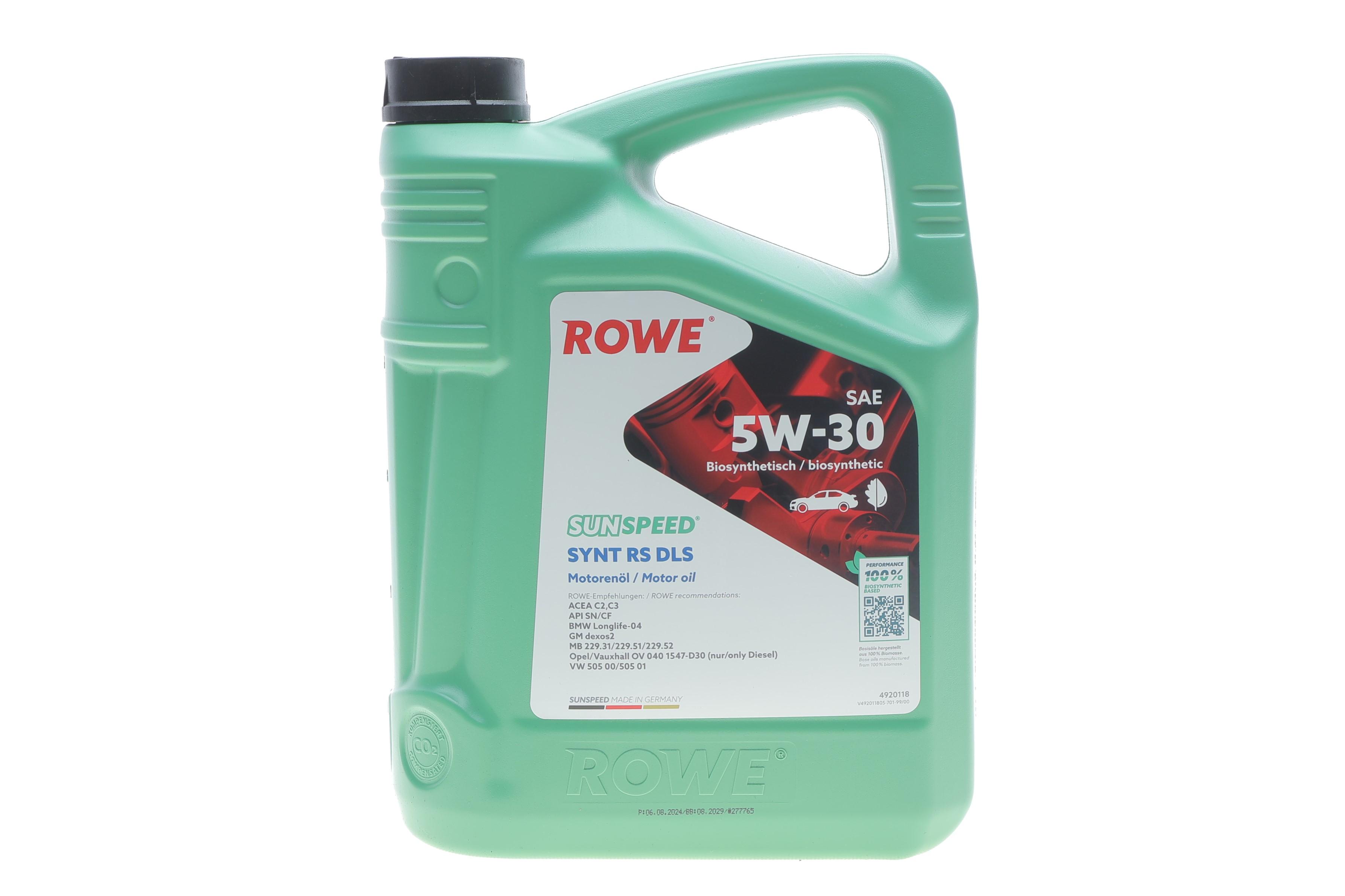 Олива 5W30 SUNSPEED SYNT RS DLS (5L) (MB 229.31/229.51/MB 229.52/BMW LL-04) (ACEA C2,C3/API SN/CF)