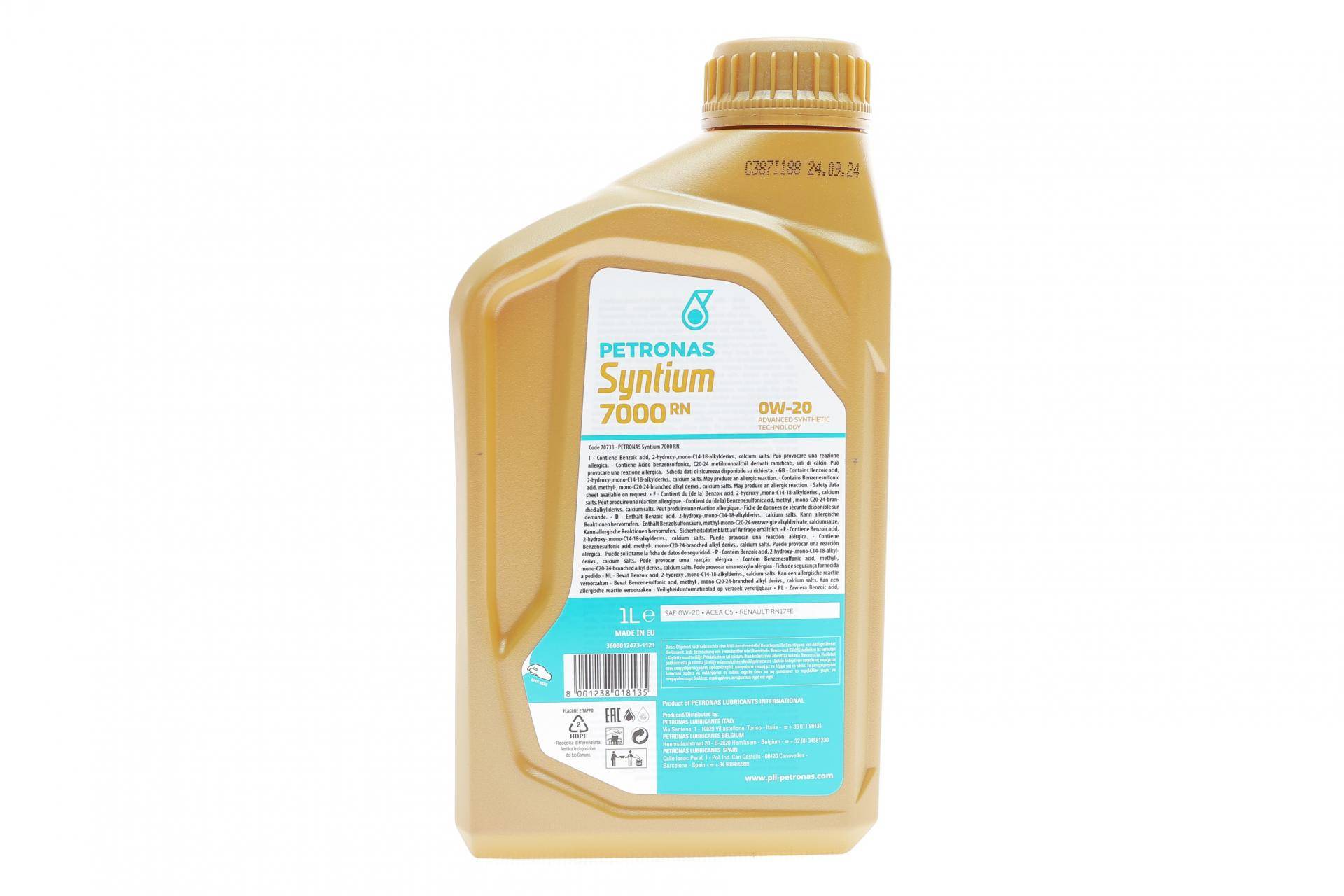 Олива 0W20 SYNTIUM 7000 RN (1L) (RN17 FE) (ACEA C5)