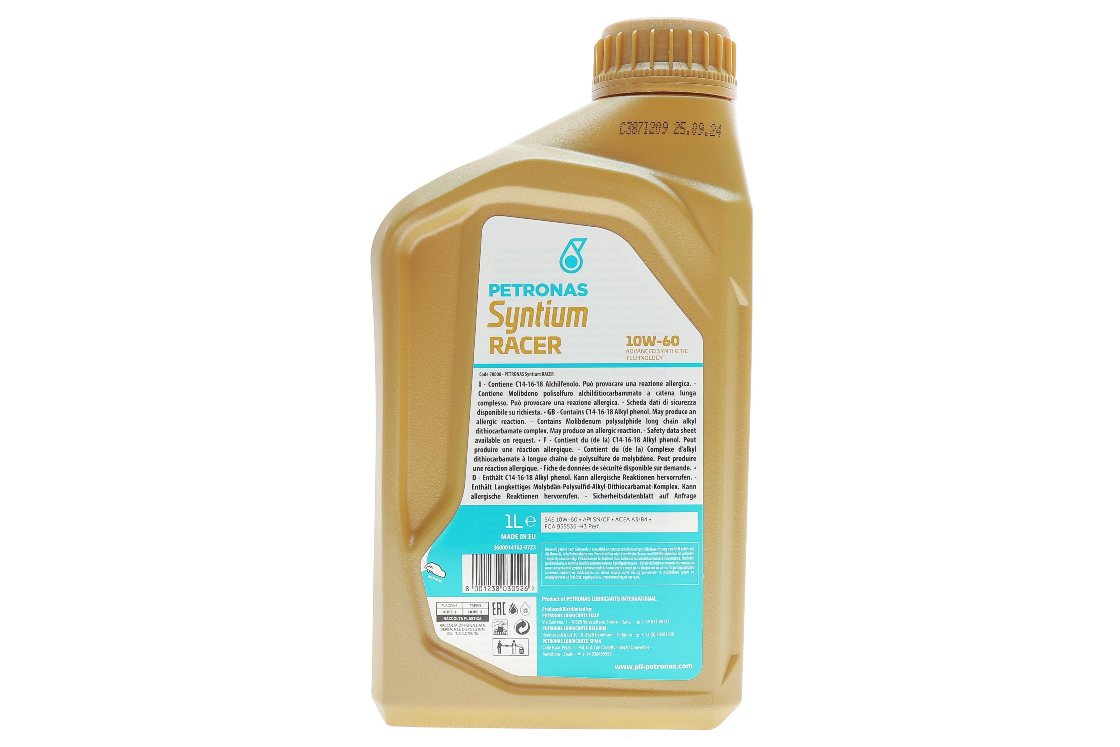Олива 10W60 SYNTIUM RACER (1L) (API SN/CF) (ACEA A3/B4) (FCA 955535-H3)