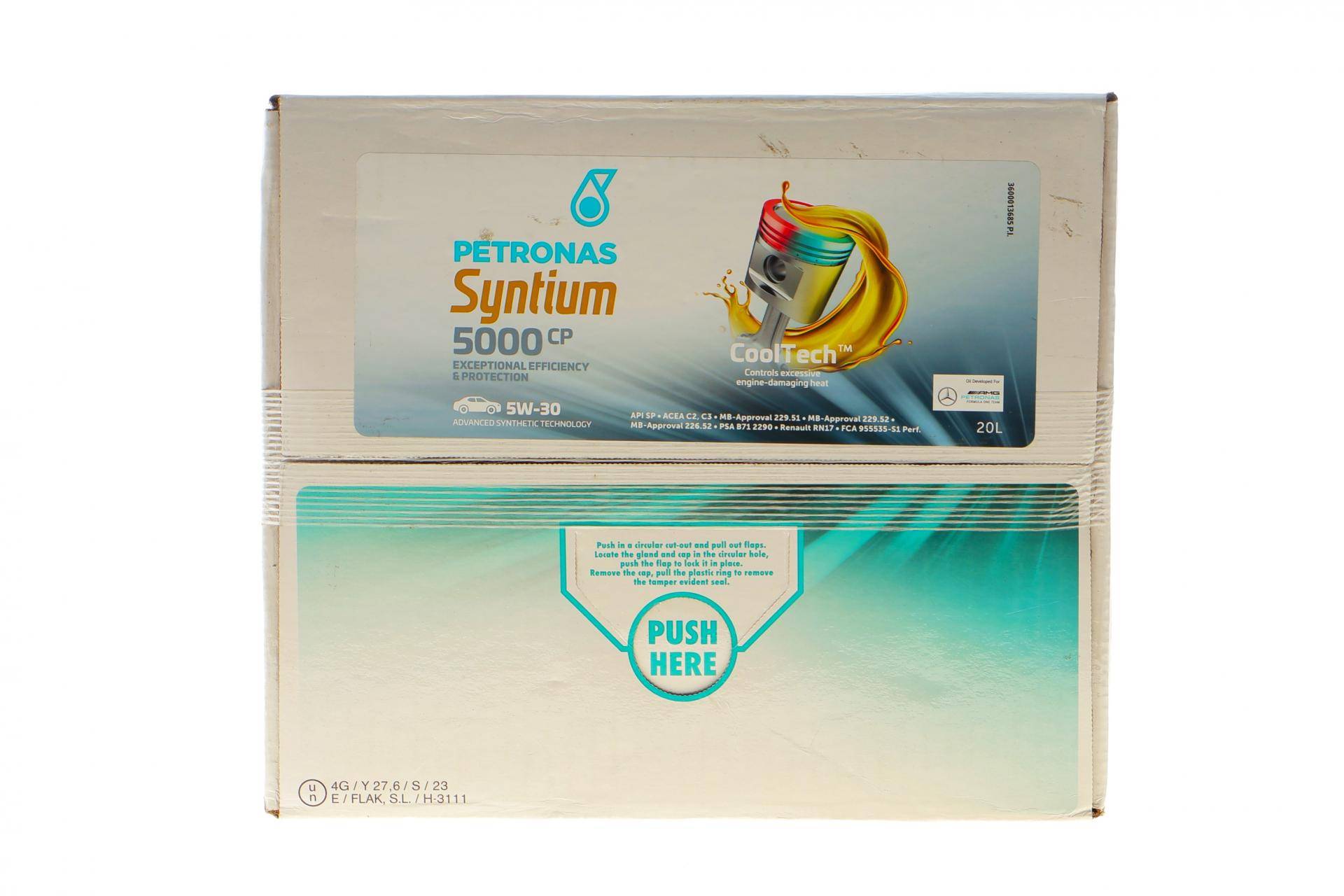 Олива 5W30 SYNTIUM 5000 CP (20L) (MB229.51/MB229.52/MB226.52/Renault RN17/PSA B71 2290) упаковка BiB