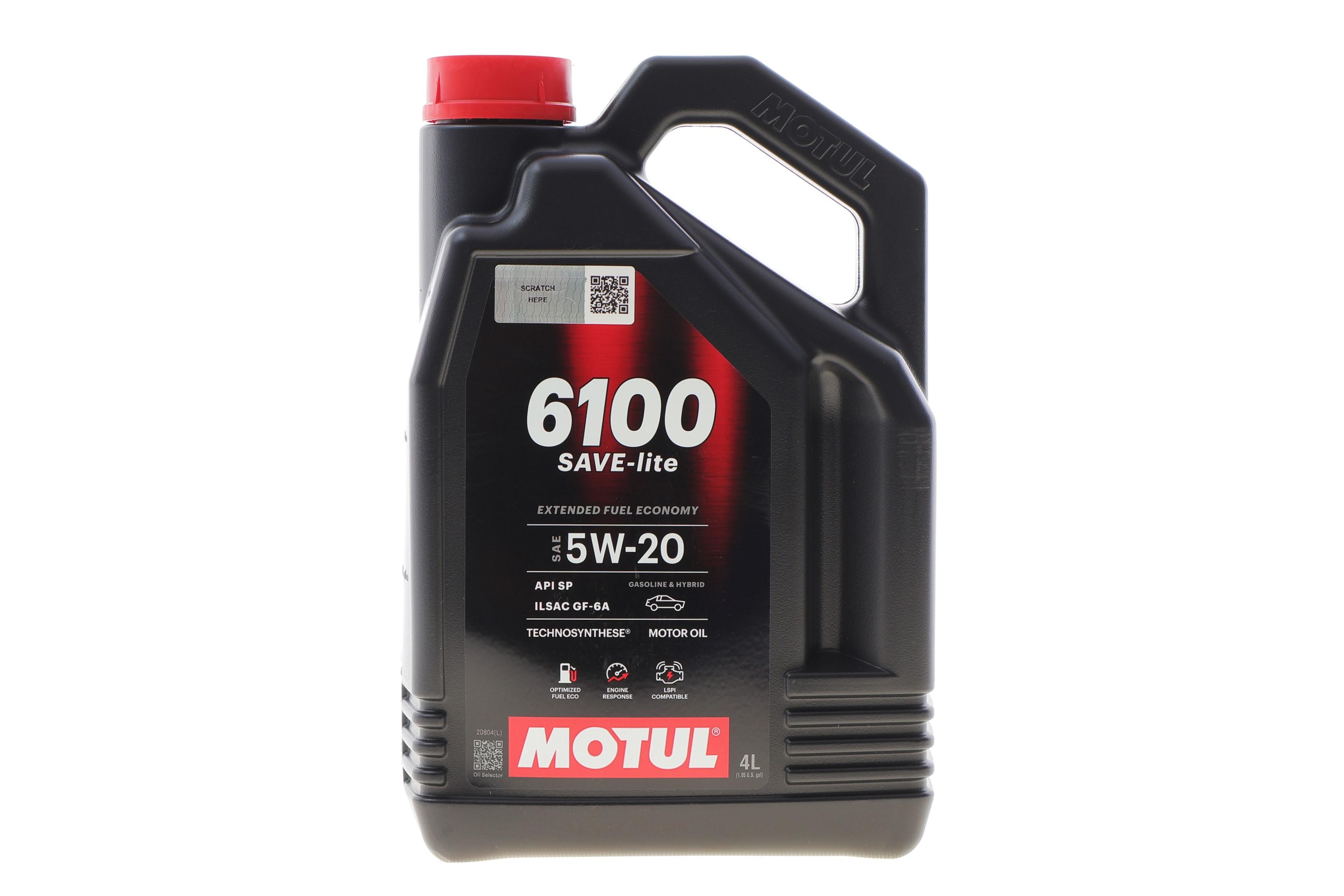 Олива 5W20 6100 Save-lite (4L) (API PERFORMANCE SP/ILSAC GF-6A) (113139)