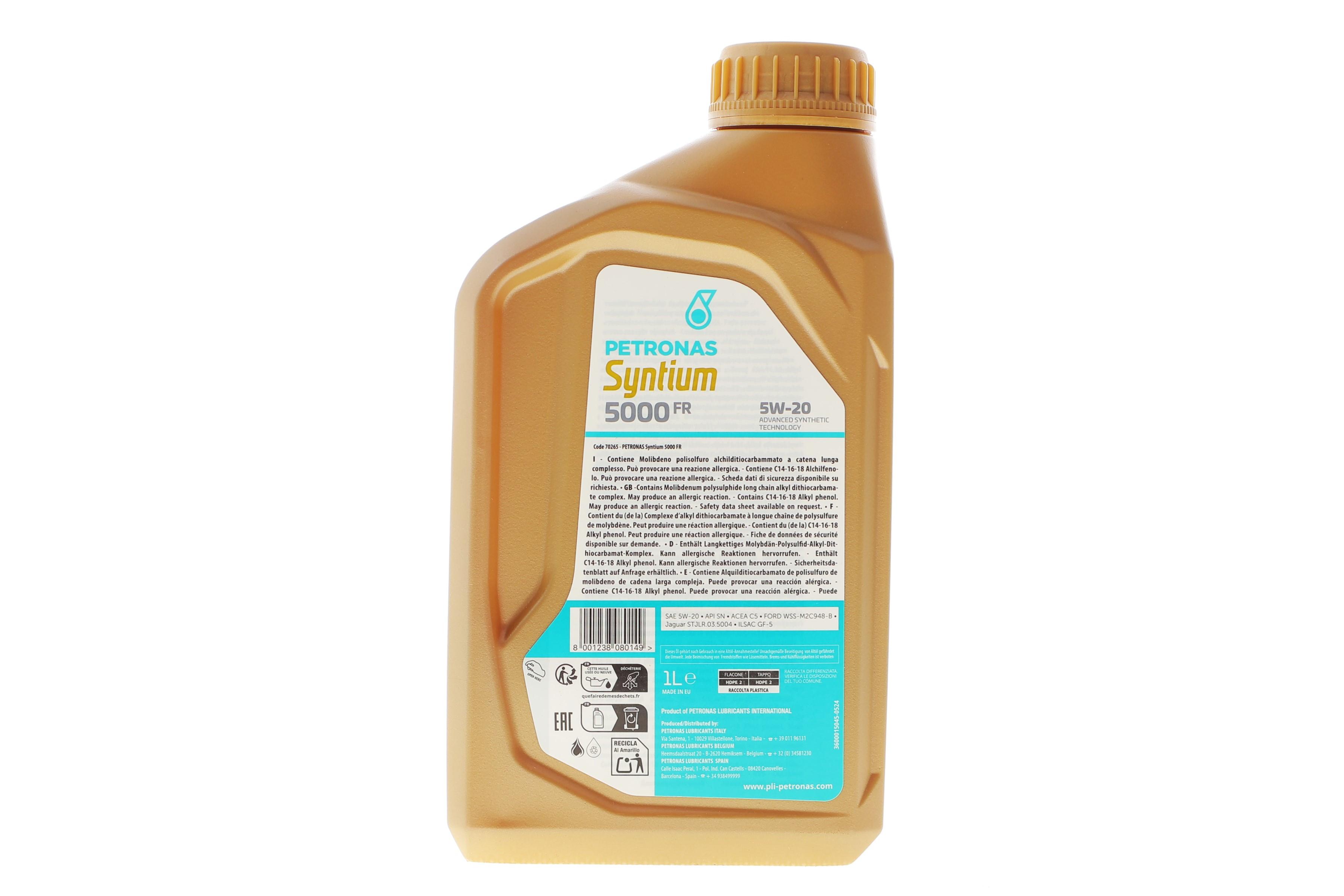 Олива 5W20 SYNTIUM 5000 FR (1L) (ILSAC GF5) (WSS-M2C 948-B/STJLR.03.5004)