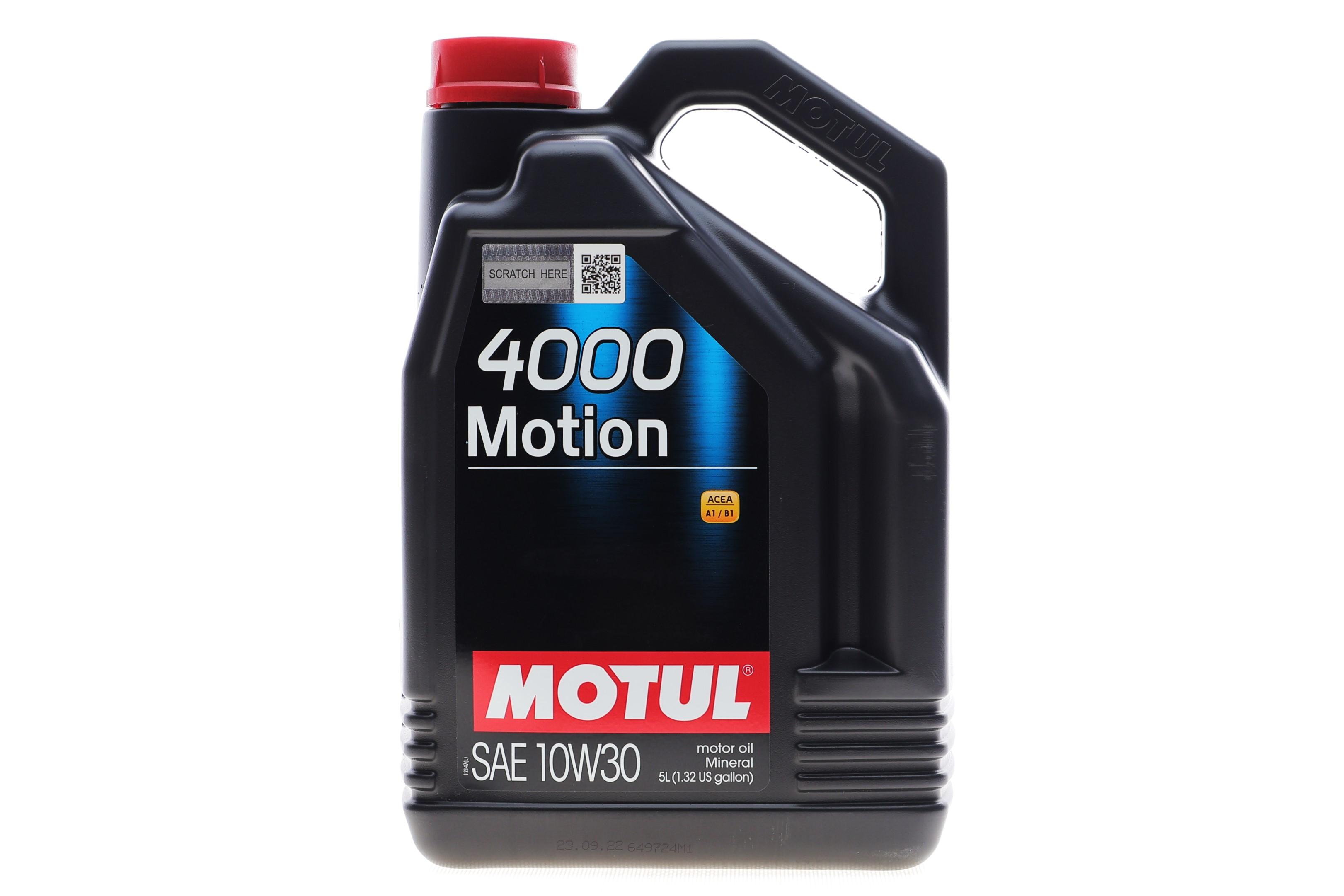 Олива 10W30 4000 Motion (5L) (ACEA A1/B1) (API SL/CF) (100334)
