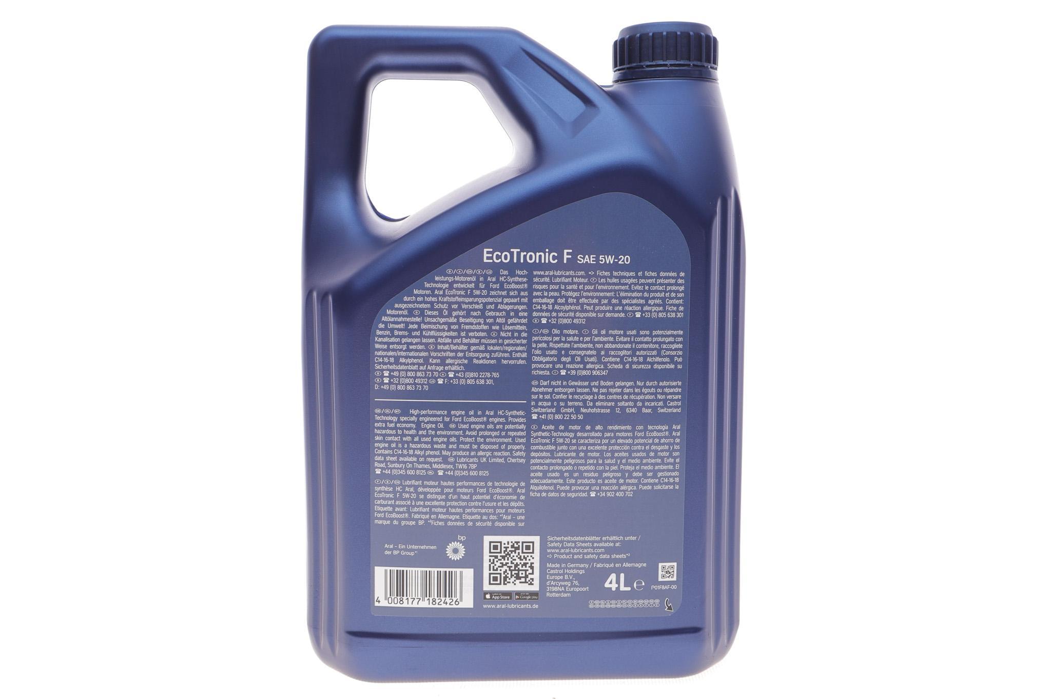 Олива 5W20 Eco Tronic F (4L) (Ford WSS-M2C948-B)