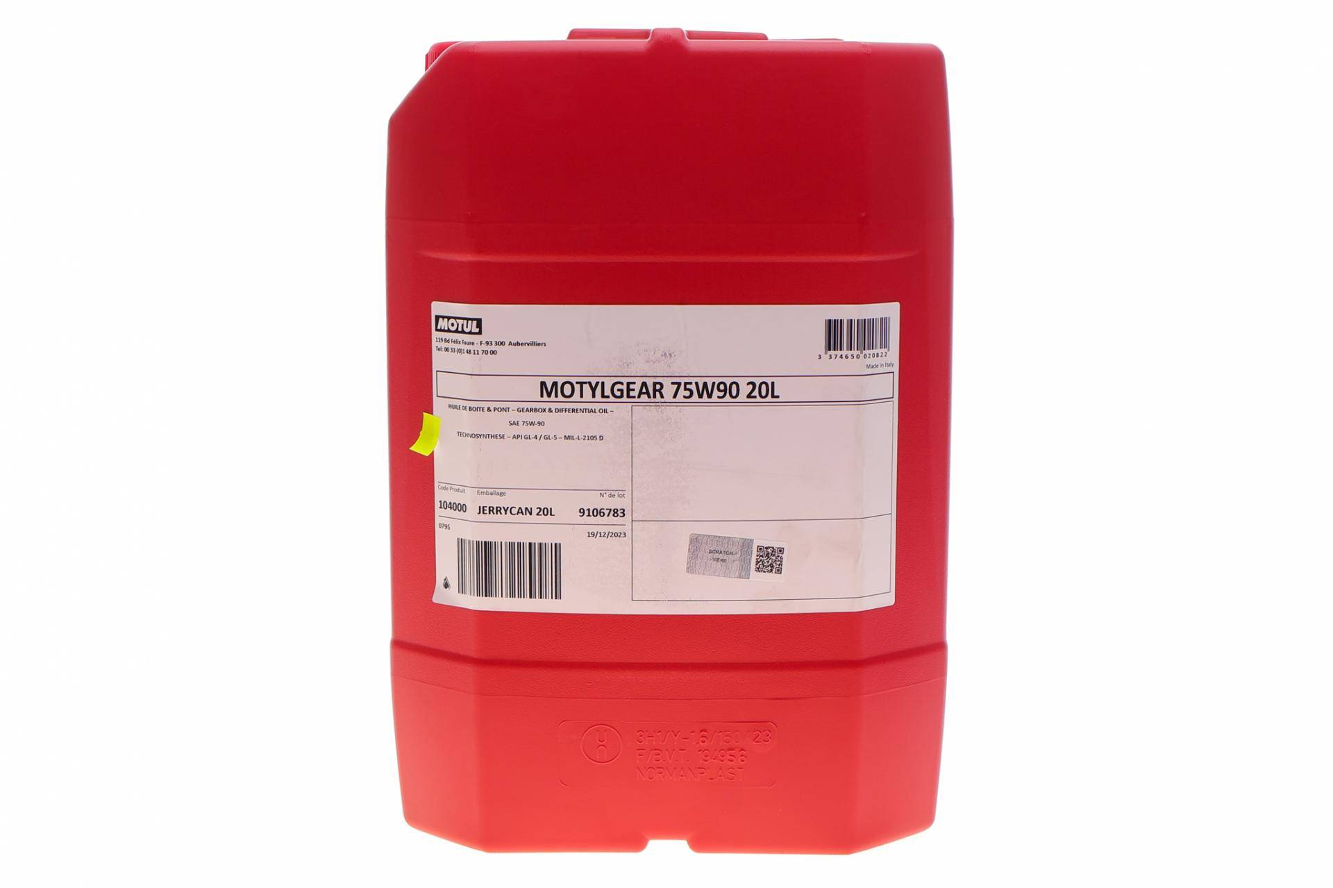 Олива 75W90 Motyl Gear (20L) (API GL-4/GL-5) (104000)