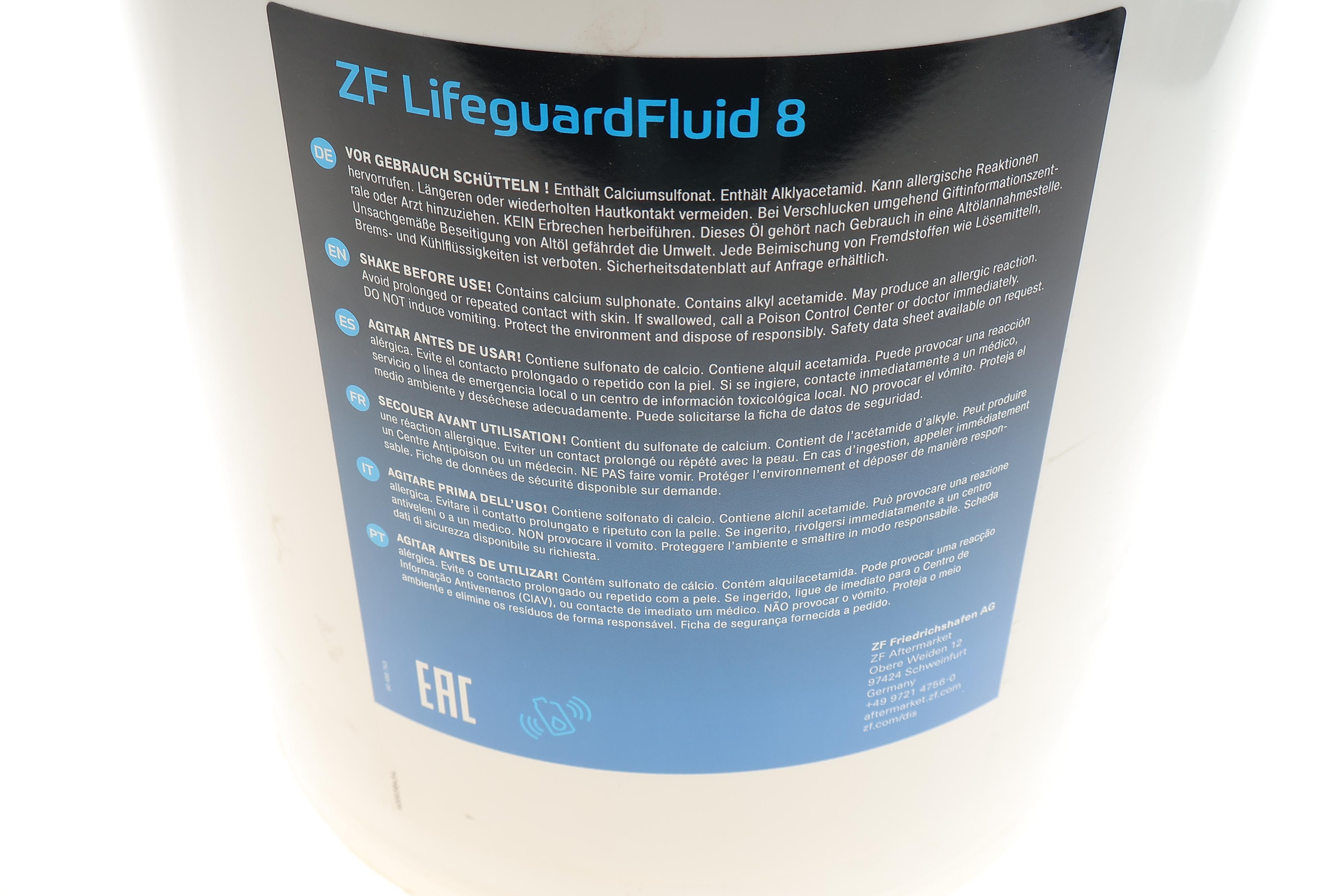 Олива АКПП ATF (20л) (ZF Lifeguard Fluid 8)