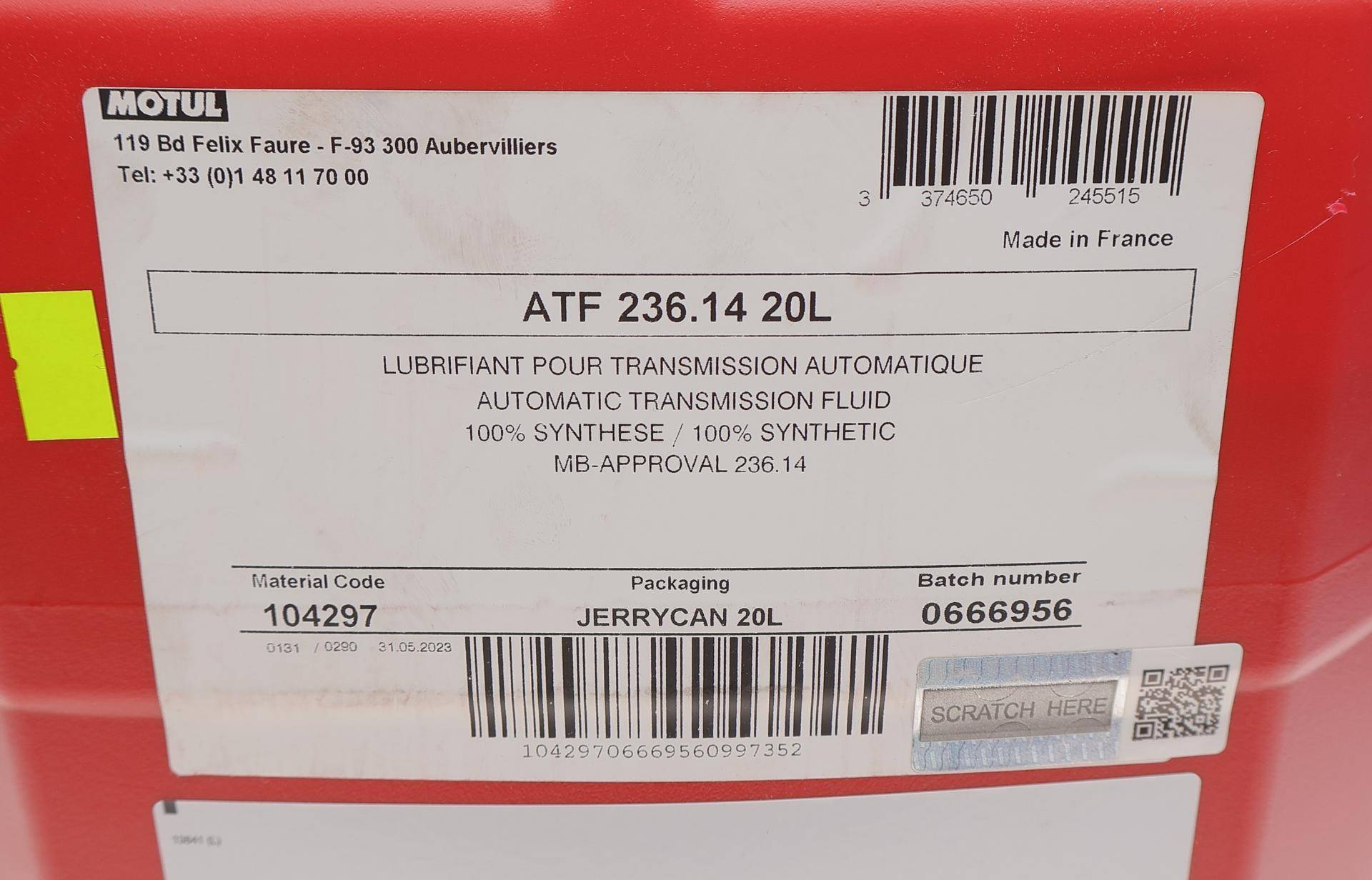 Олива АКПП (20L) (MB 236.14)