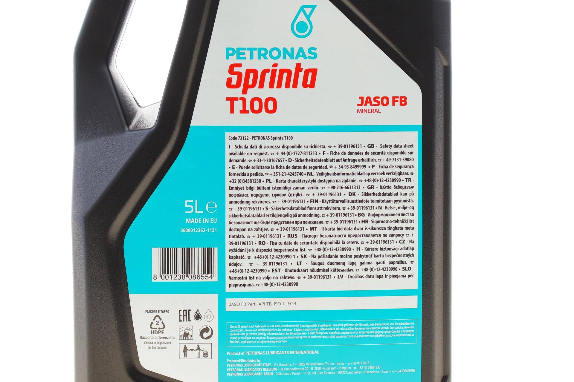Олива SPRINTA T100 2T (5L) (JASO FB/API TB/ISO EGB)