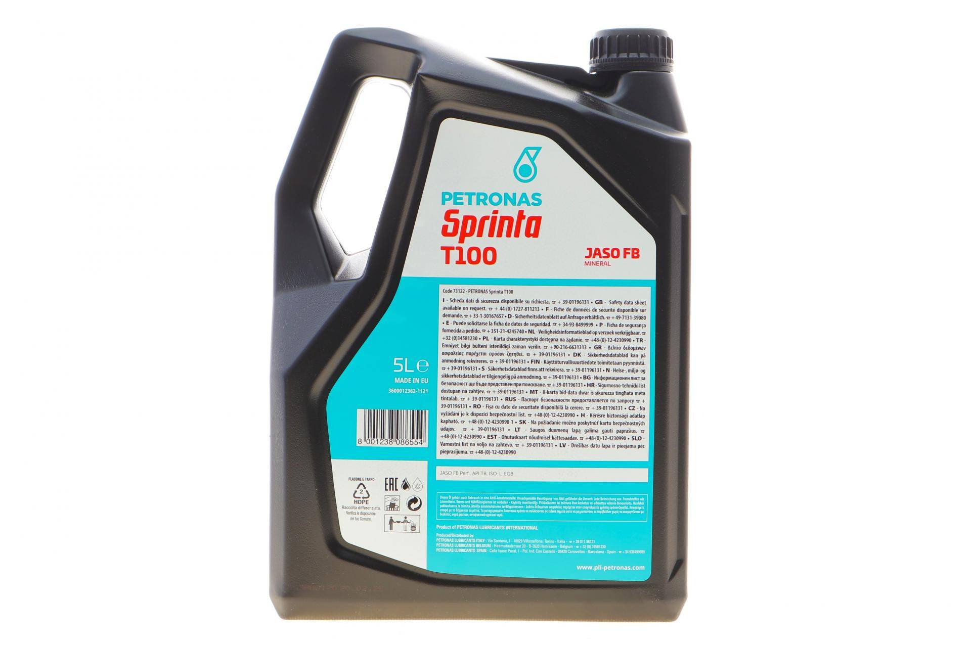 Олива SPRINTA T100 2T (5L) (JASO FB/API TB/ISO EGB)