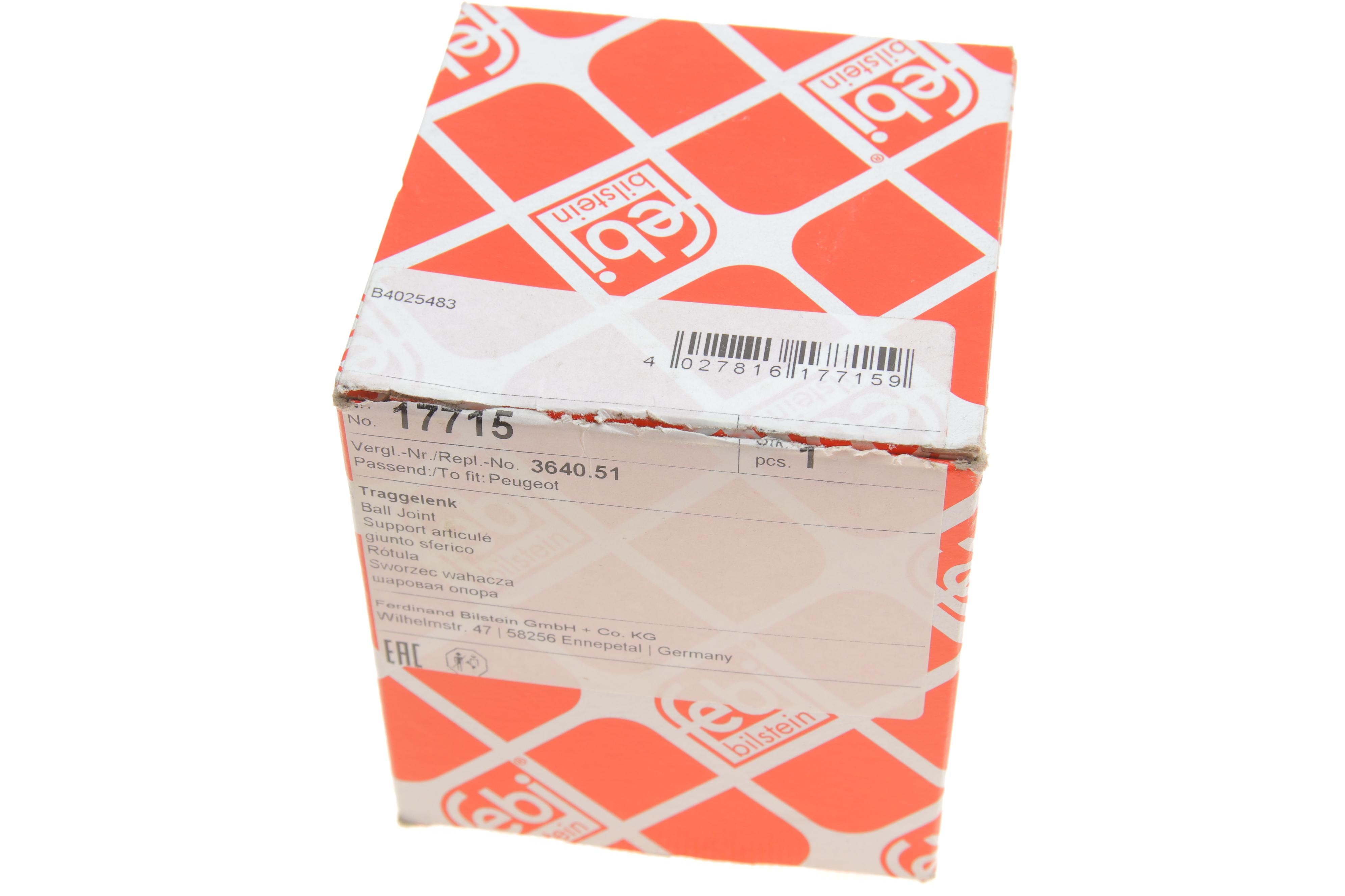 Опора кульова (передня/знизу) Citroen Berlingo/Peugeot Partner 96- (d=18mm)