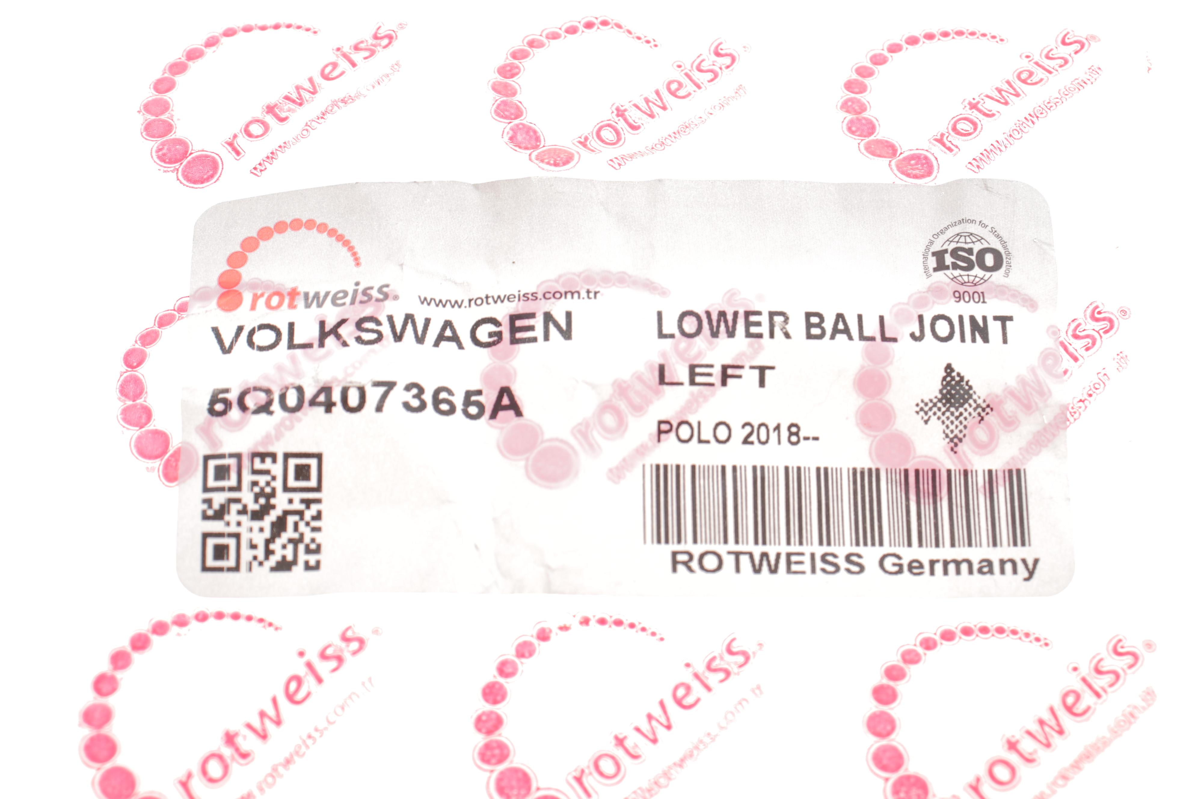 Опора кульова (передня/знизу/L) Audi A3/Skoda Octavia III/VW Caddy IV/Golf VII 12- (всередині OE VAG