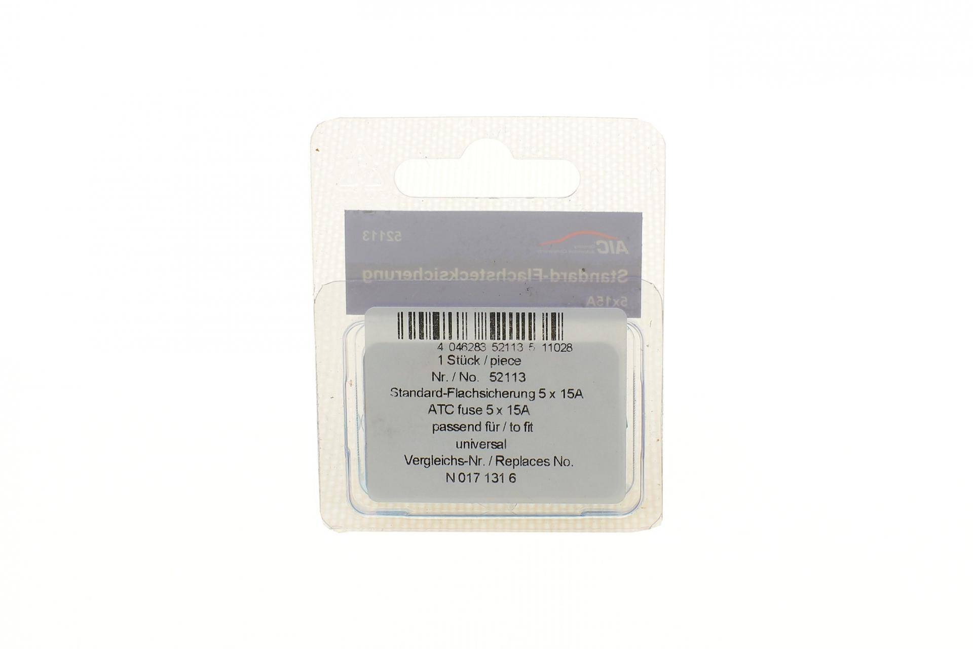 Запобіжник 15А (стандартний) (к-кт 5 шт)