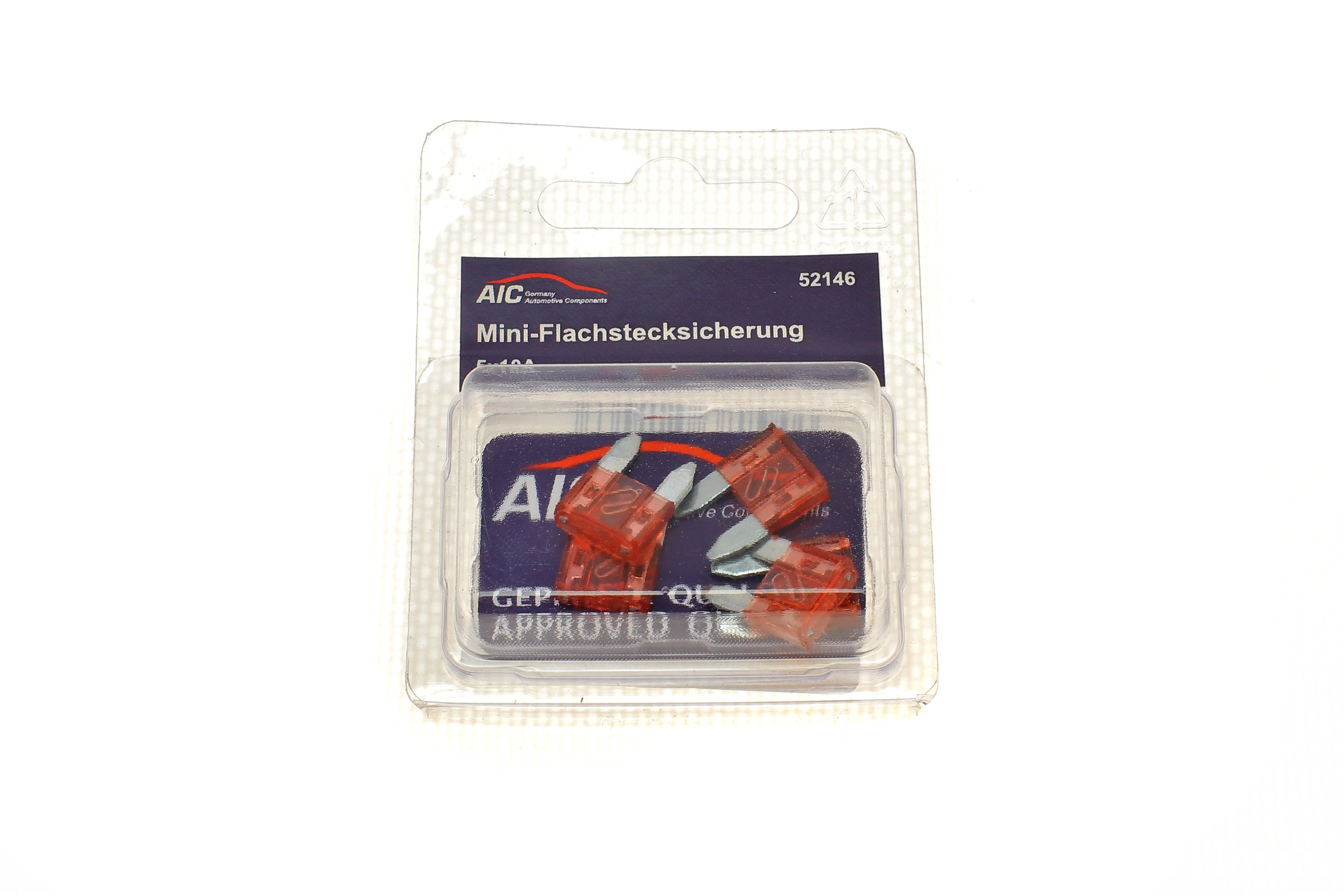 Запобіжник 10А (міні, з плоскими контактами) (5 шт)