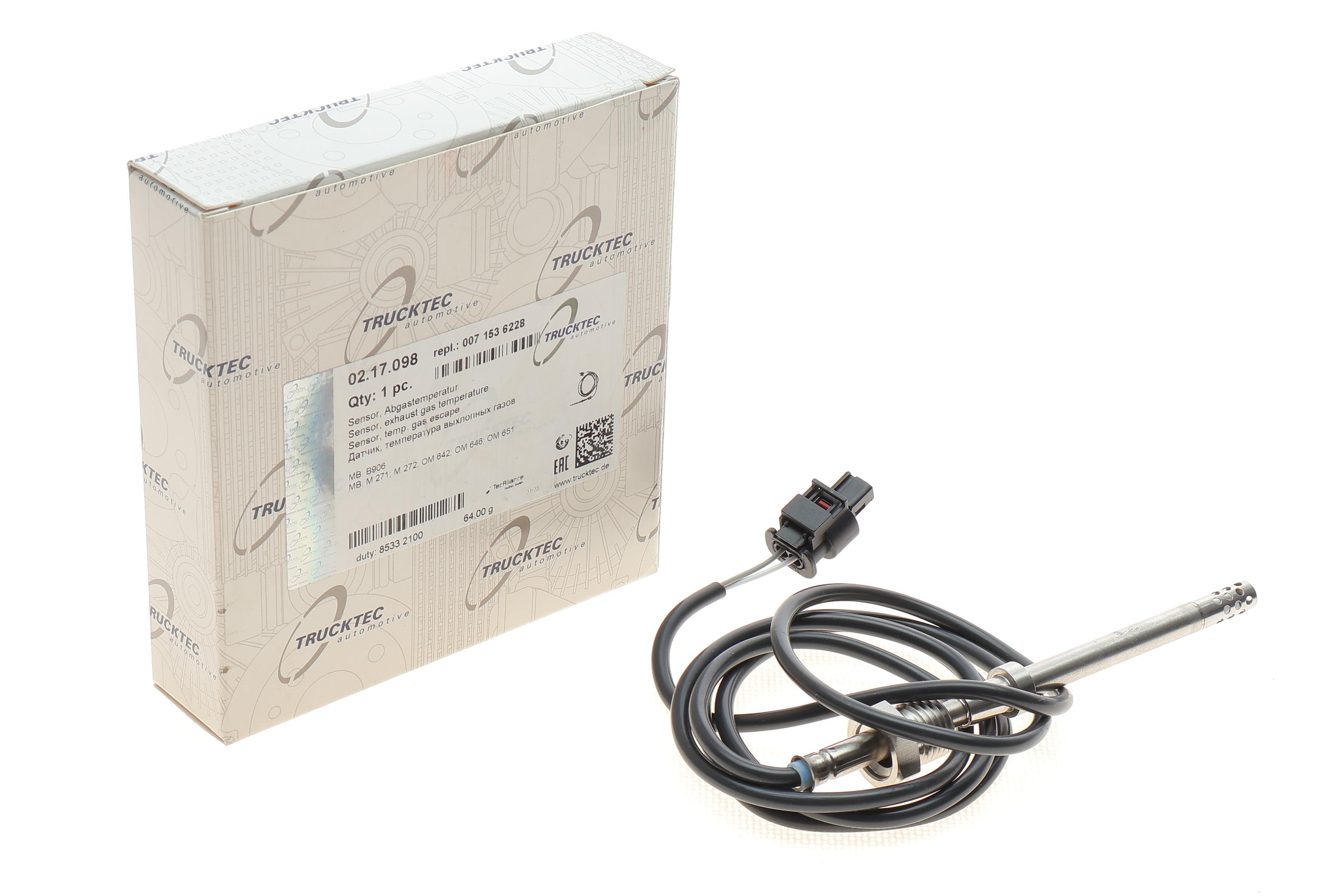 Датчик температури ВГ (в каталізаторі) MB Sprinter 06- (1050 мм)