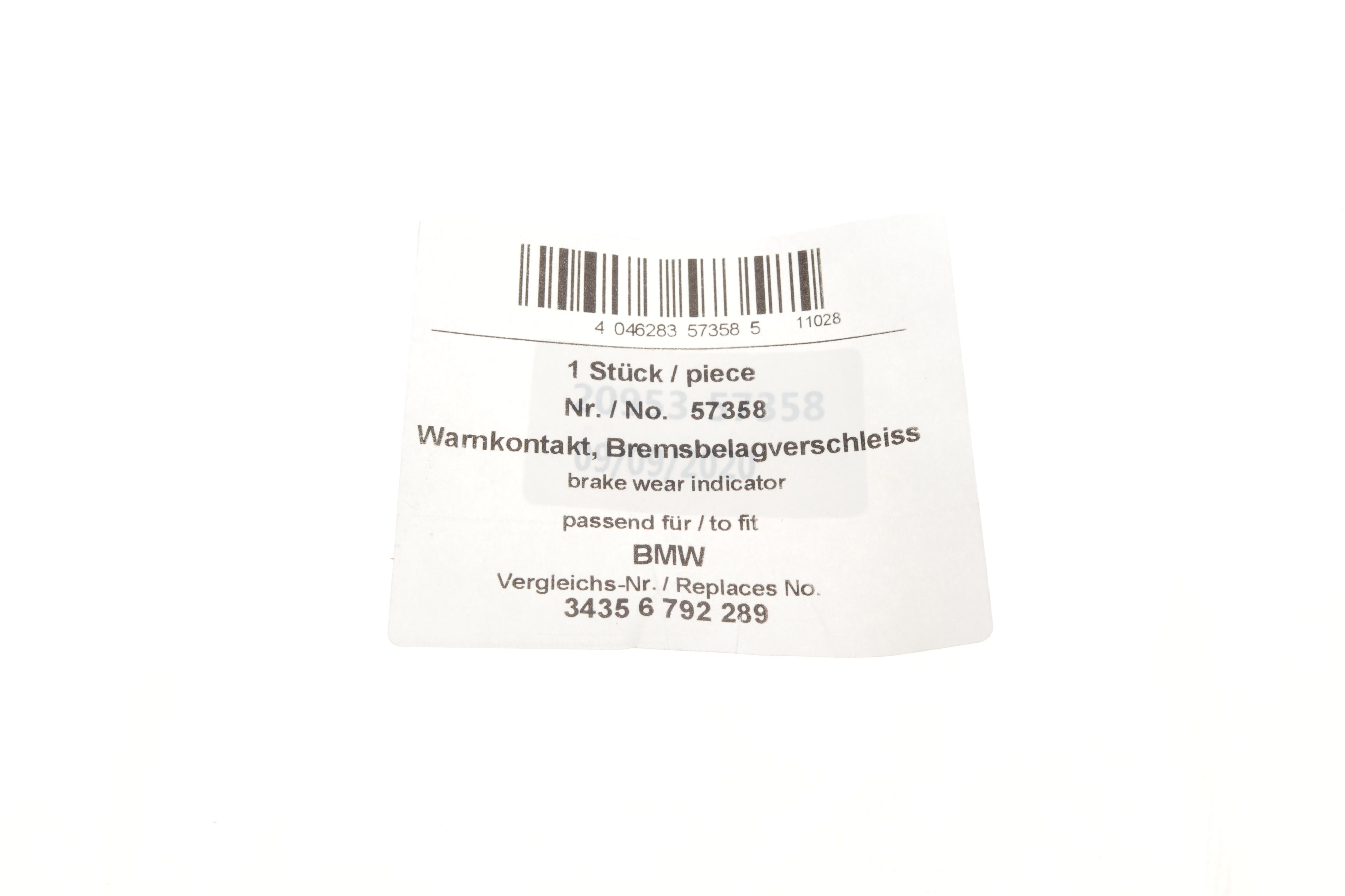 Датчик зносу гальмівних колодок (передніх) BMW 1 (F20)/2 (F22)/3 (F30) 1.6-4.0 10-