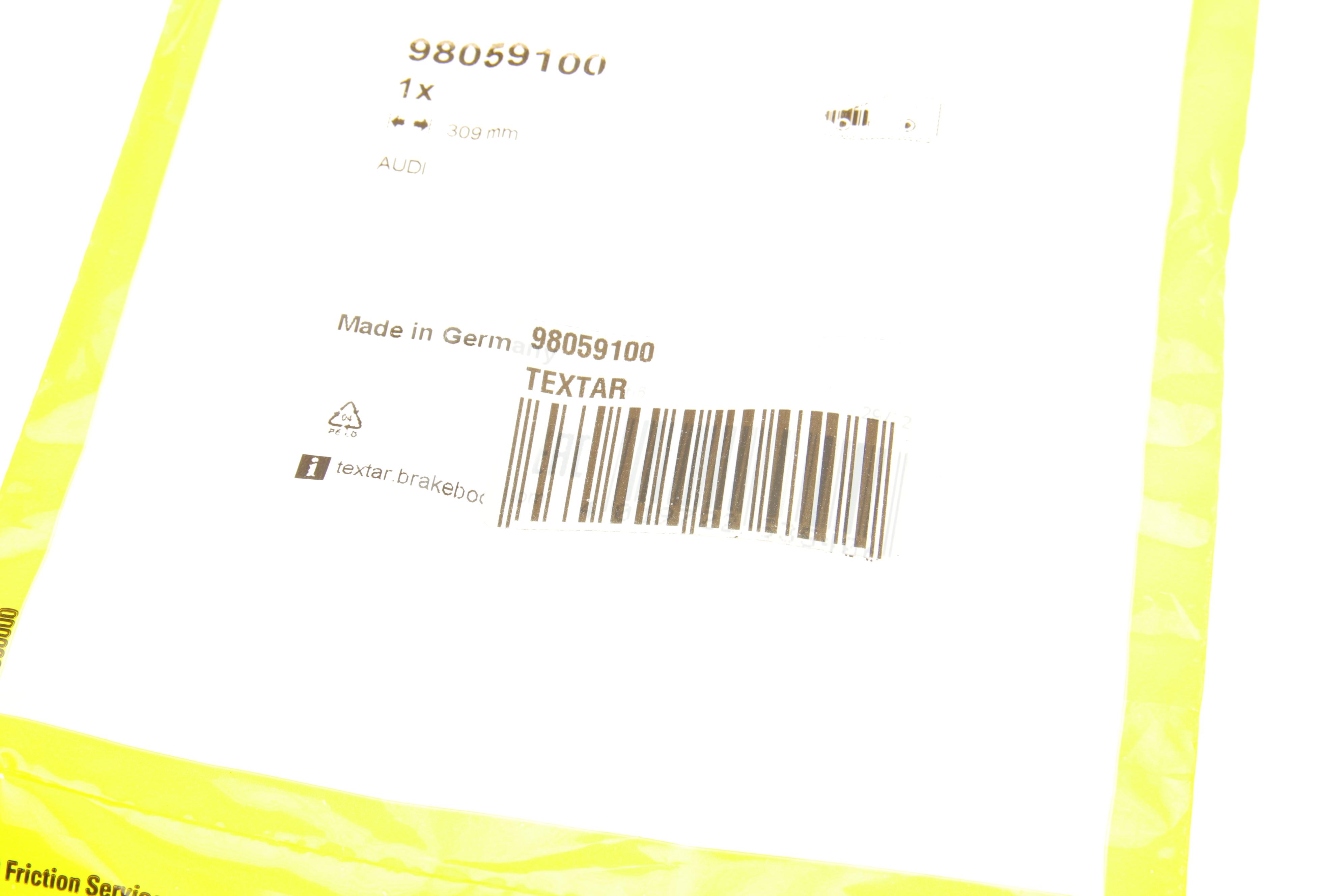 Датчик зношування гальмівних колодок (передніх) Audi Q5 16- (L) (L=309mm)