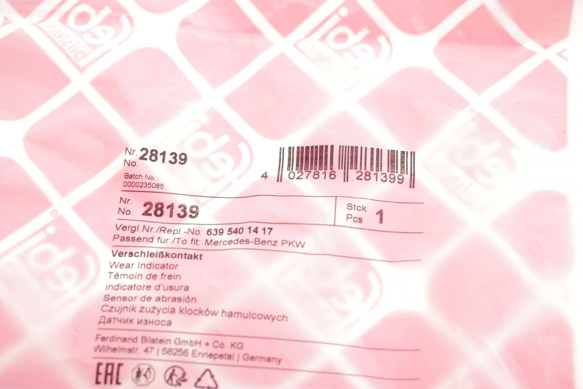 Датчик зносу гальмівних колодок MB Sprinter/VW Crafter 06-