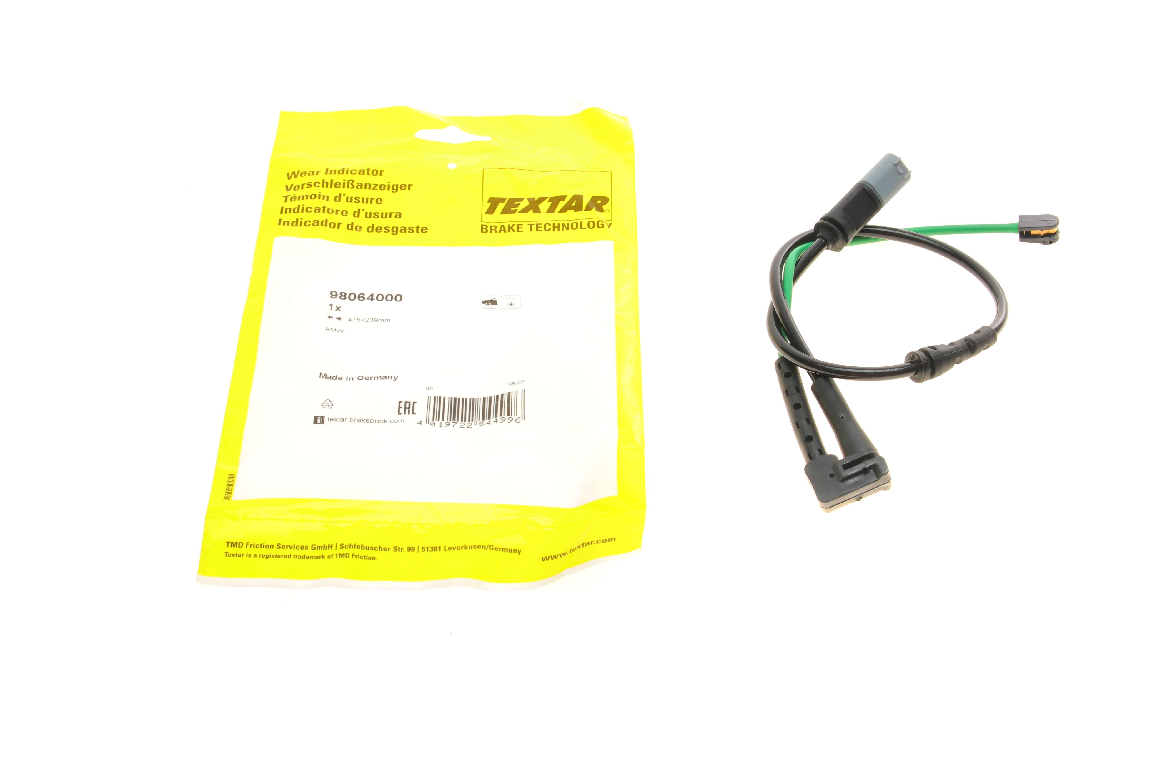 Датчик зносу гальмівних колодок (передніх) BMW X1 (F48)/X2 (F39) 13- (L=475mm/239mm)