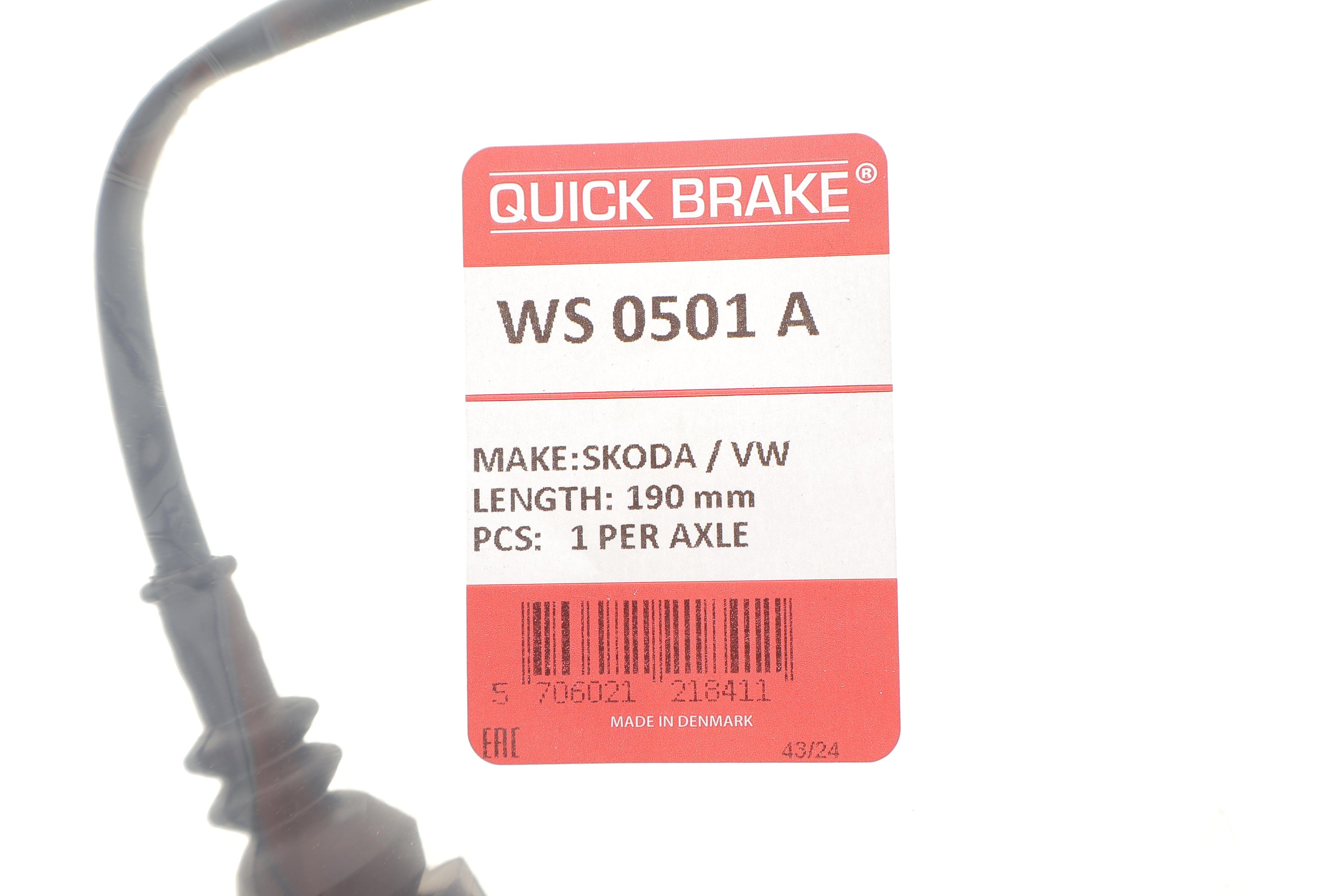 Датчик зносу гальмівних колодок (передніх) Skoda Kodiaq/Superb IV/VW Passat B9 23- (L=190mm)