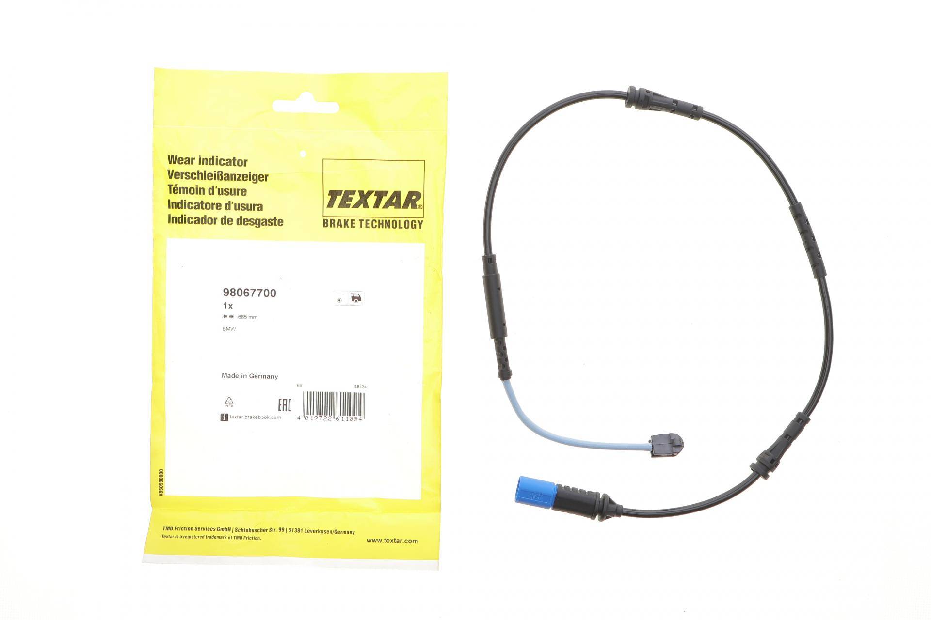 Датчик зносу гальмівних колодок (задніх) BMW X1 (U11) 22-/X2 (U10) 23-/Mini (U25) 23- (L=685mm)