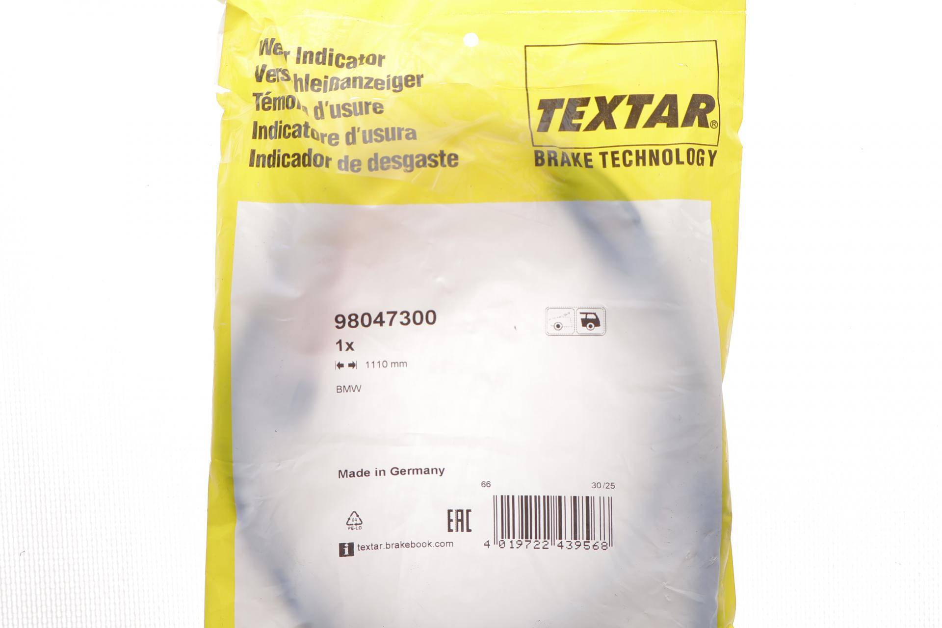 Датчик зносу гальмівних колодок (задніх) BMW 5 (F10/F11) 10-