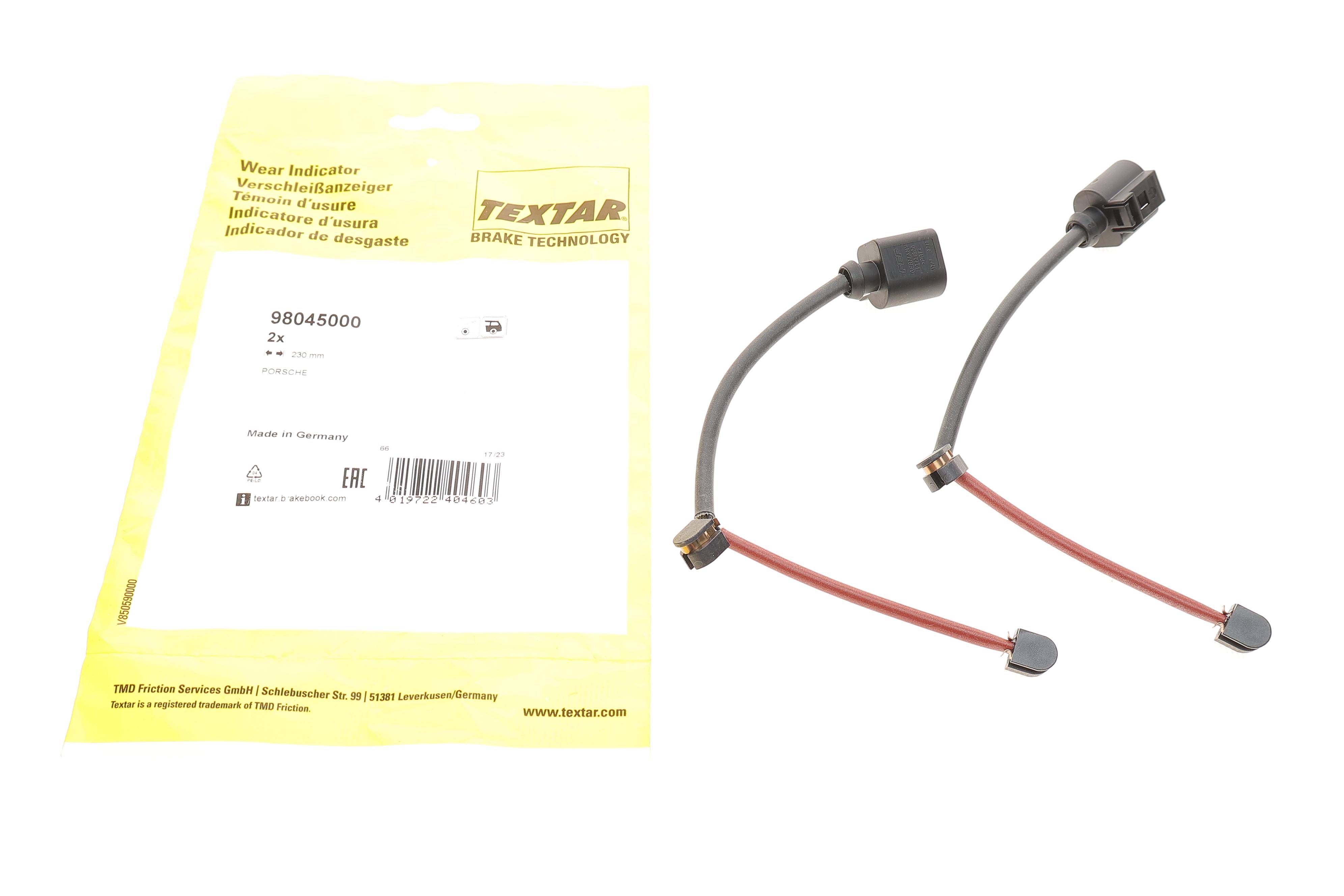 Датчик зносу гальмівних колодок (задніх) Audi E-tron 20-/Porsche Cayenne/Panamera 10-  (L=230mm) (к-кт 2шт)