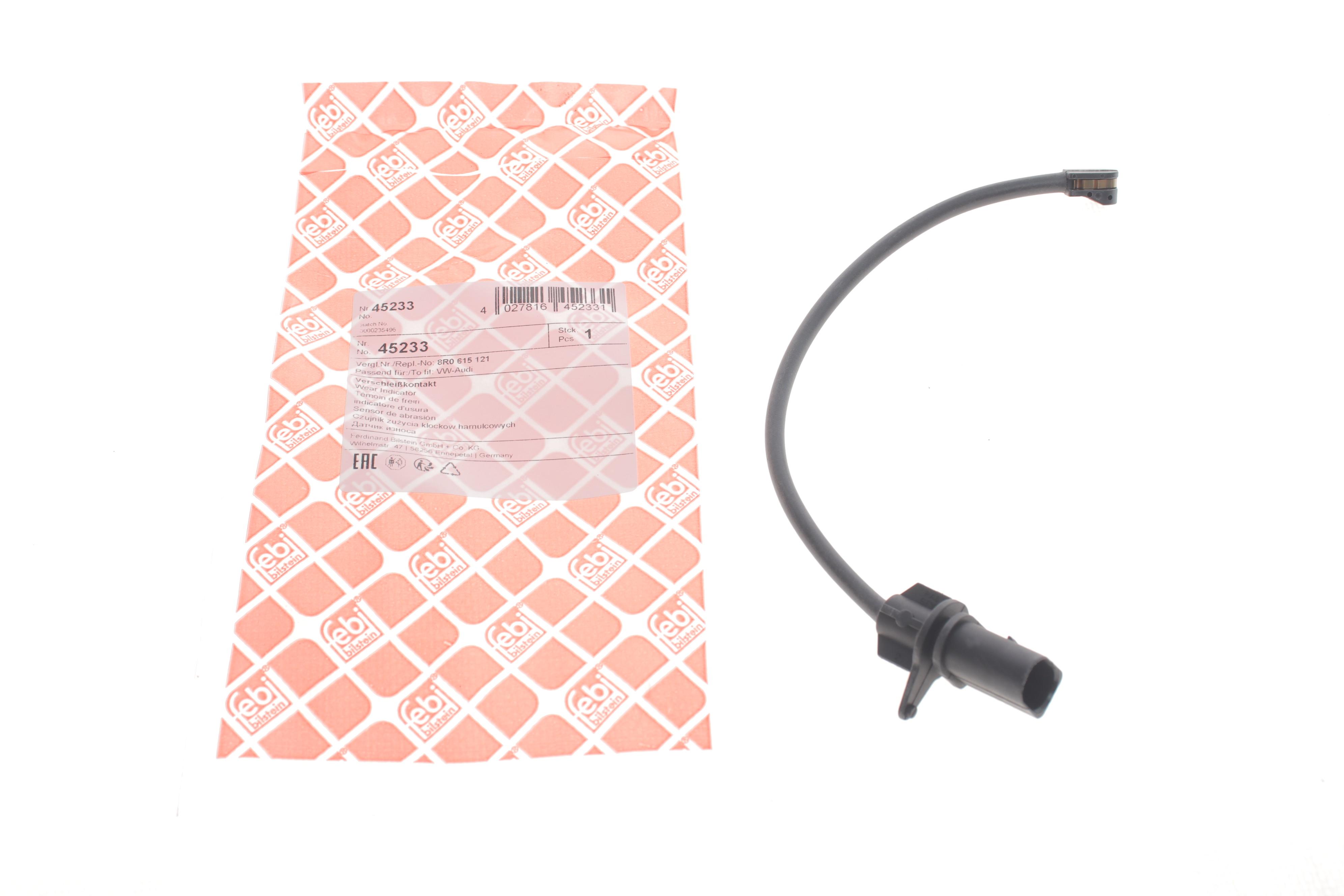 Датчик зносу гальмівних колодок (передніх/L) Audi Q5 08- (L=255mm)