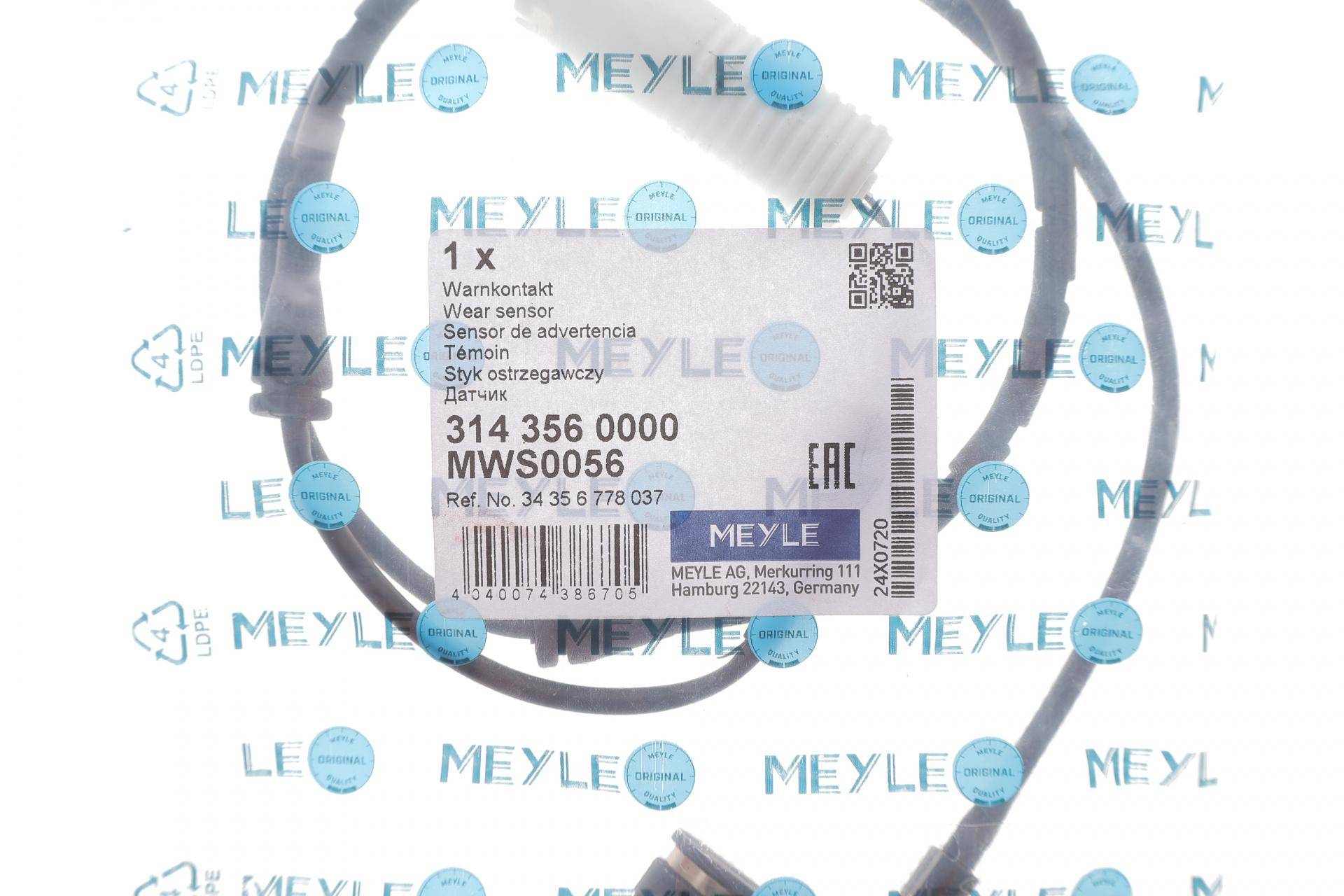 Датчик зносу гальмівних колодок (передніх) BMW 7 (E65/E66/E67) 730-760i 01-09