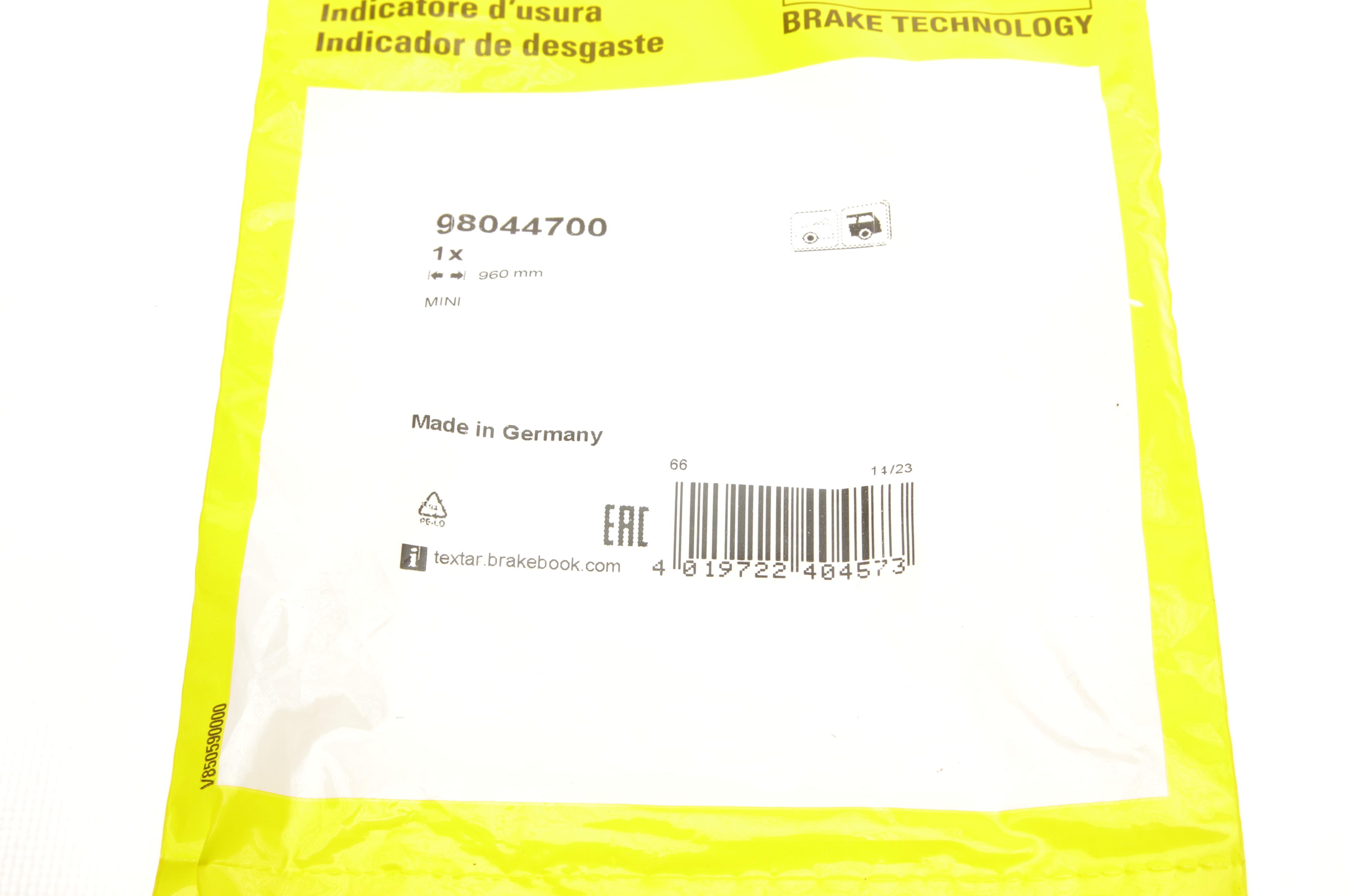 Датчик зносу гальмівних колодок (задніх) Mini Cooper (R60/R61) 10-16