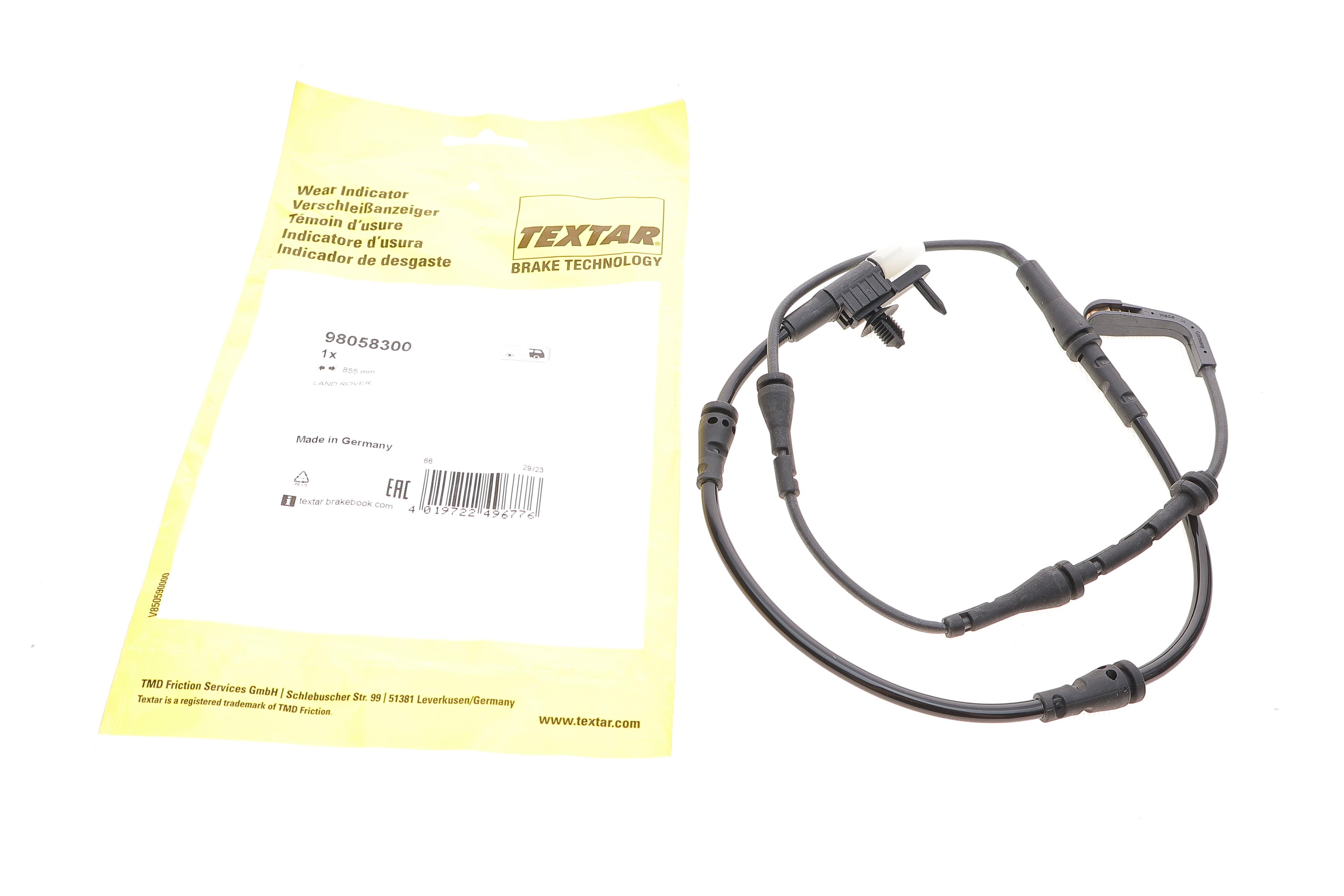 Датчик зносу гальмівних колодок (задніх) Land Rover Discovery Sport 1.5H-2.2D 14- (L=855mm)