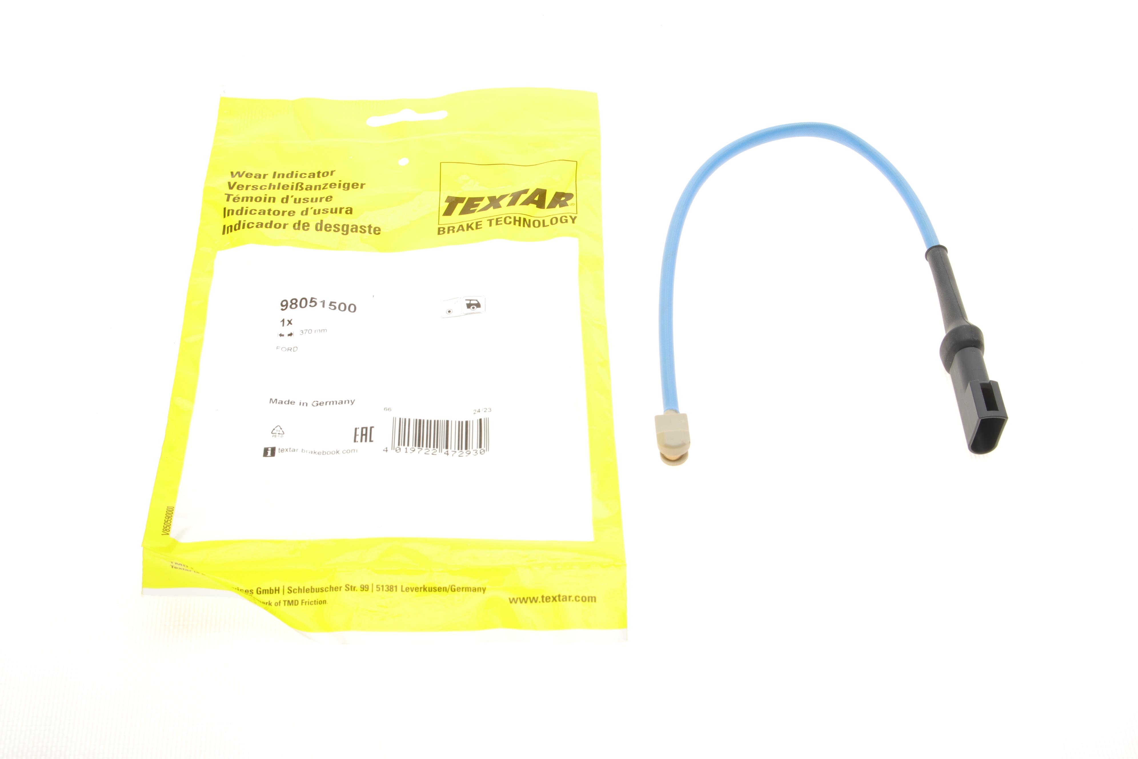 Датчик зносу гальмівних колодок (задніх) Ford Transit 2.0/2.2TDCI12- L=370mm