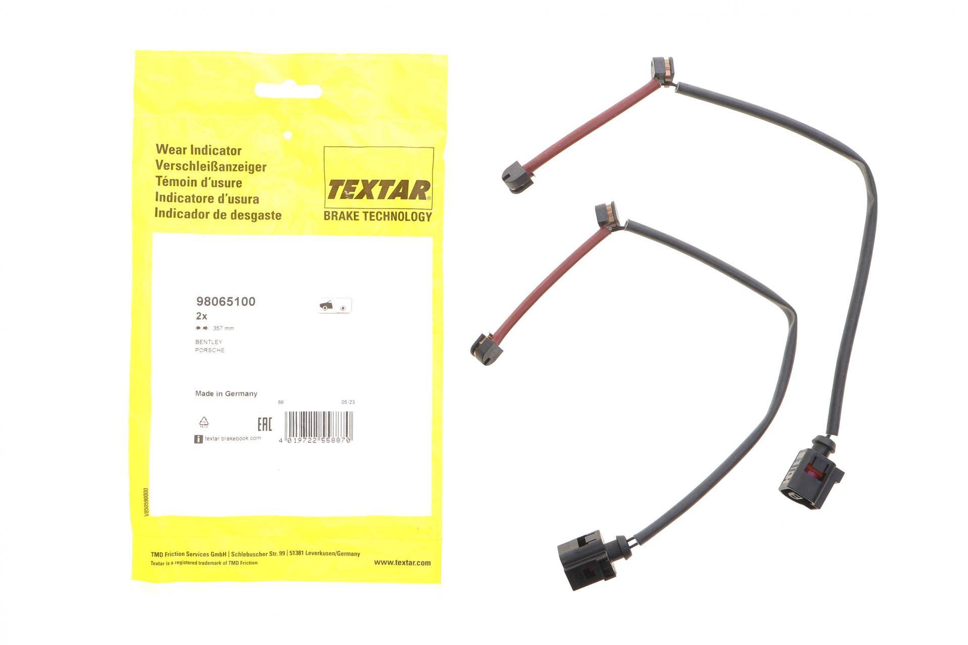 Датчик зносу гальмівних колодок (передніх) VW Touareg/Porsche Cayenne 02-10 (L=357mm)