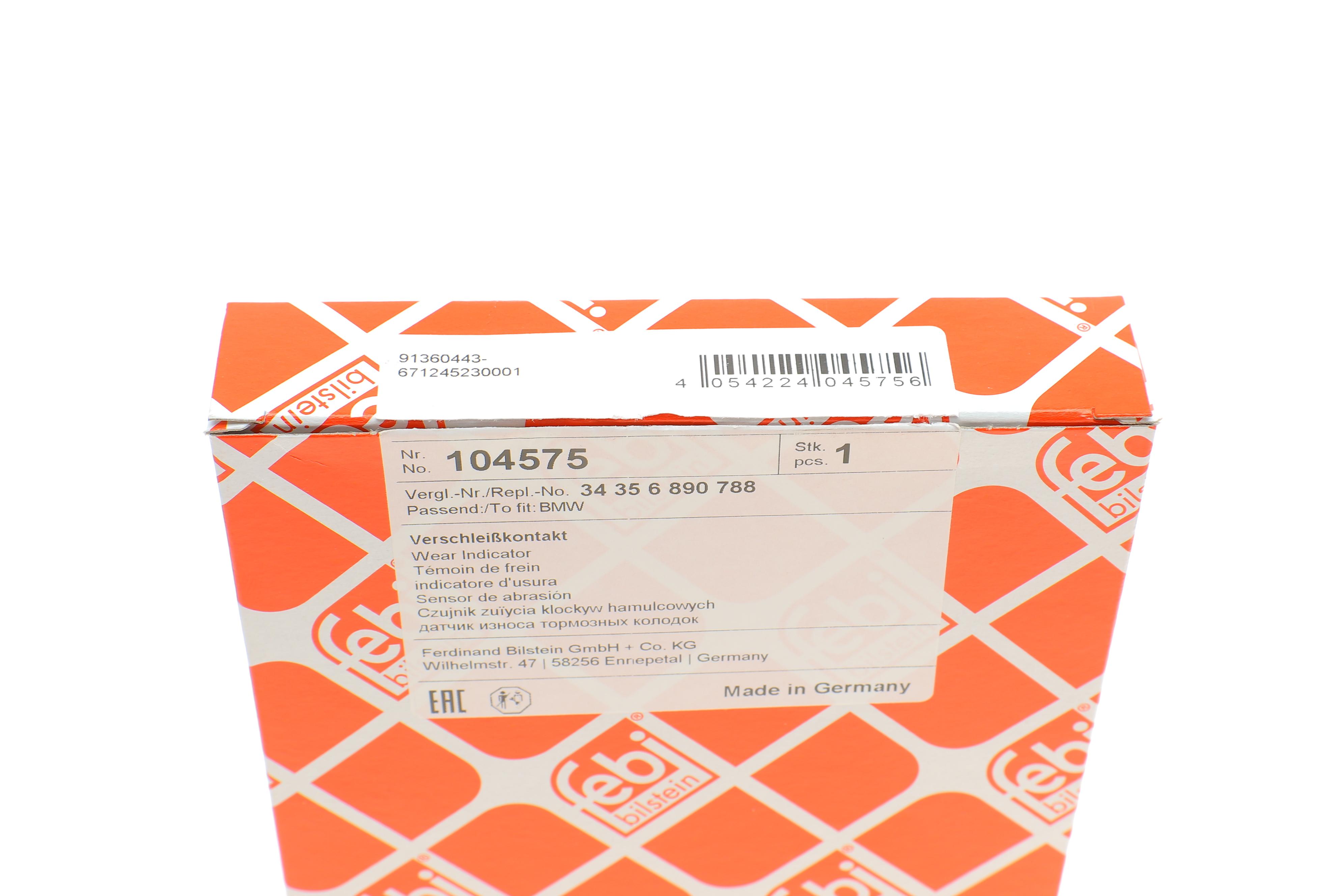 Датчик зносу гальмівних колодок (передніх) BMW 5 (G30/F90)/7 (G11/G12) 15- (L=920mm)