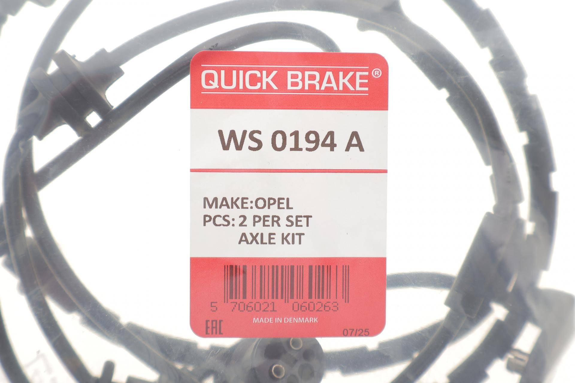 Датчик зносу гальмівних колодок (передніх) Opel Astra G/Zafira A 1.2-2.2D 98-09 (L=725mm)