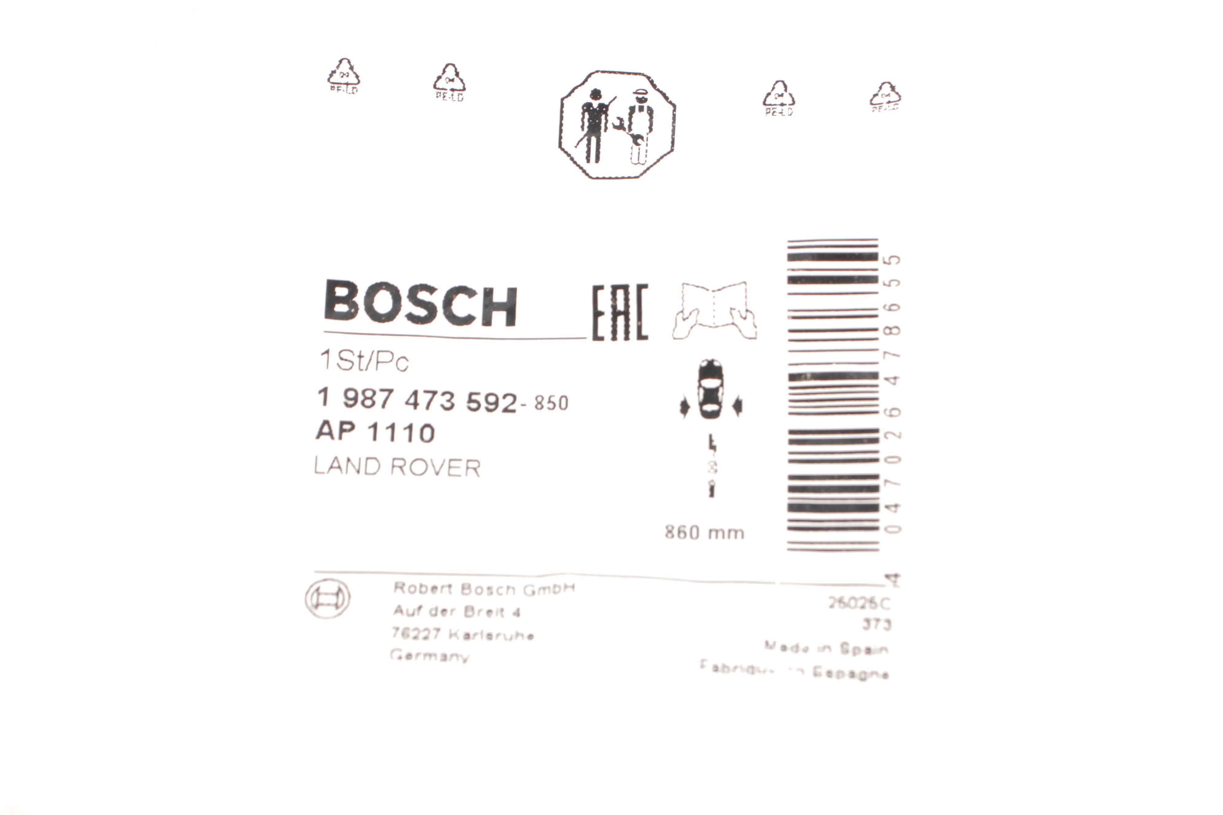 Датчик зносу гальмівних колодок (задніх) Land Rover Discovery Sport 14-