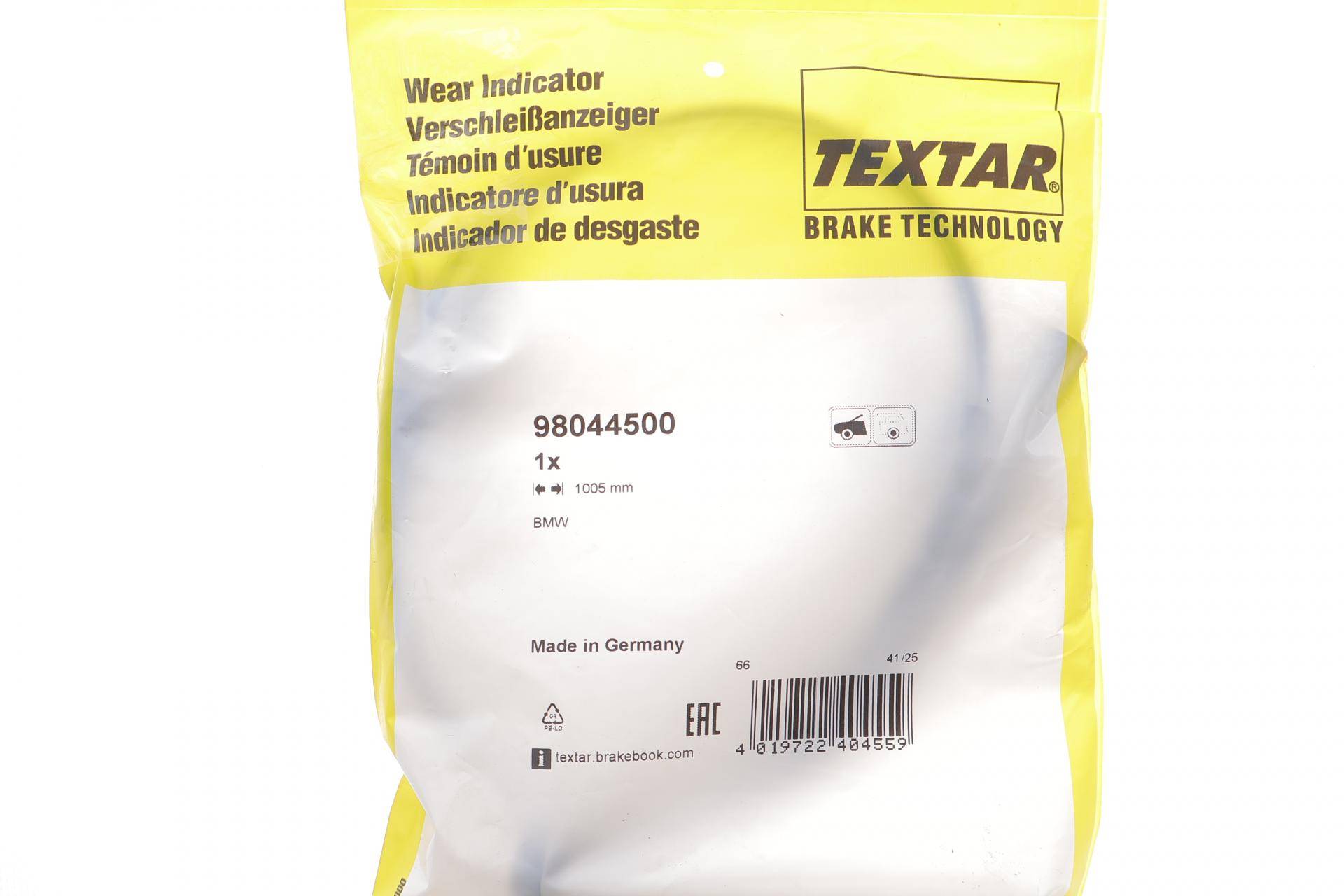 Датчик зносу гальмівних колодок (передніх) BMW X5 (E70/F715,F85)/ X6(E71,E72/F16,F86) 06- (L=1005mm)