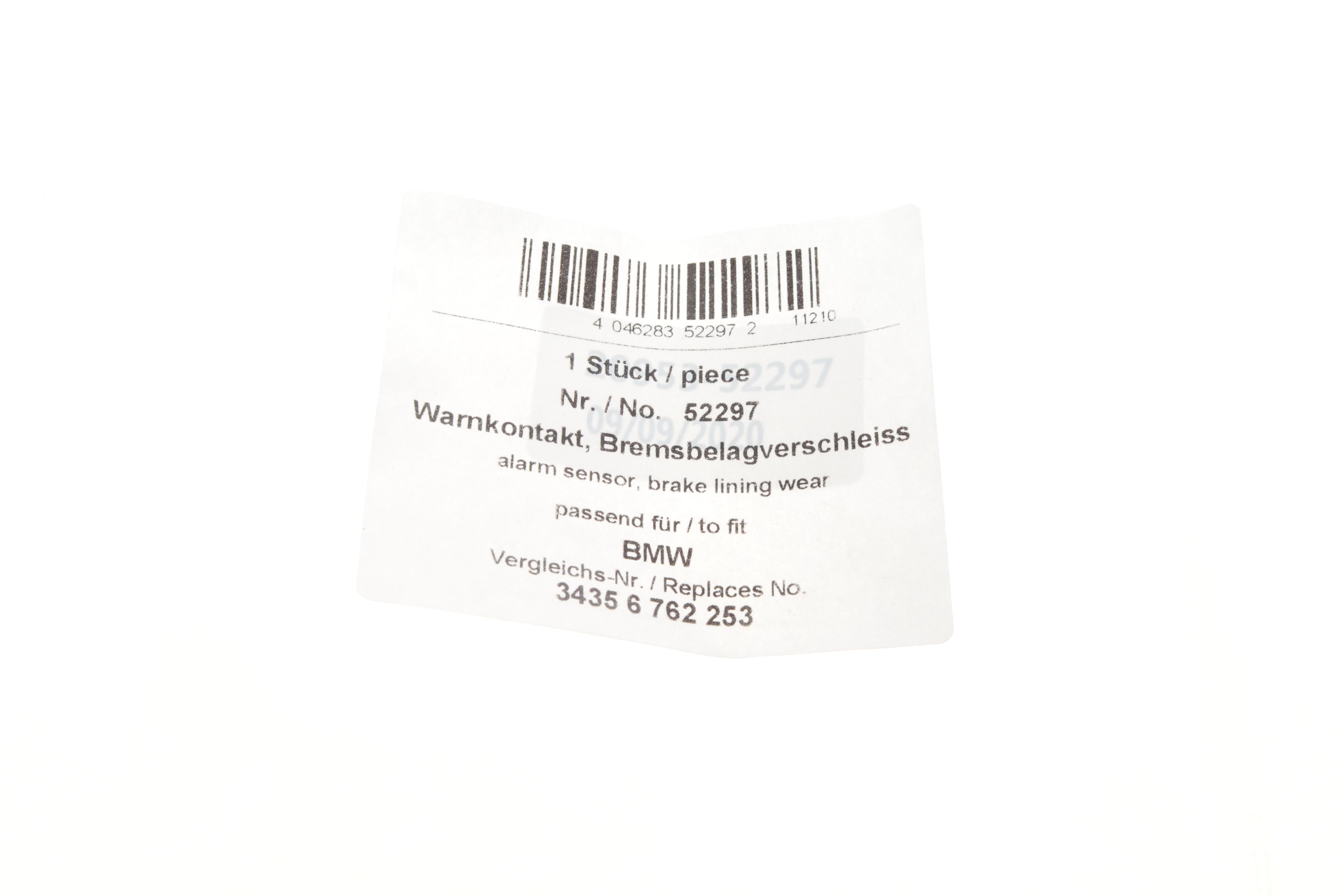 Датчик зносу гальмівних колодок (задніх) BMW 3 (E90/E91/E92) 03-12 (L=1095mm)