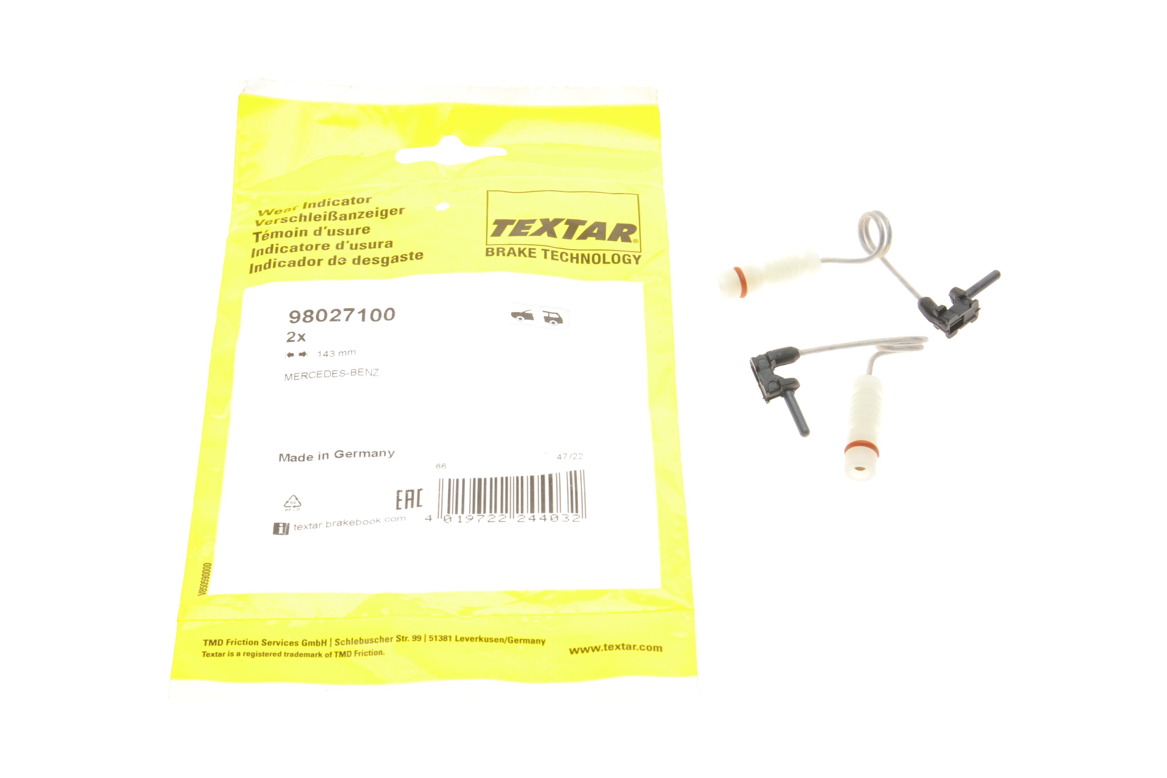 Датчик зносу гальмівних колодокMB M-class (W163) 98-05/G-class (W463) 12- (к-кт 2шт)