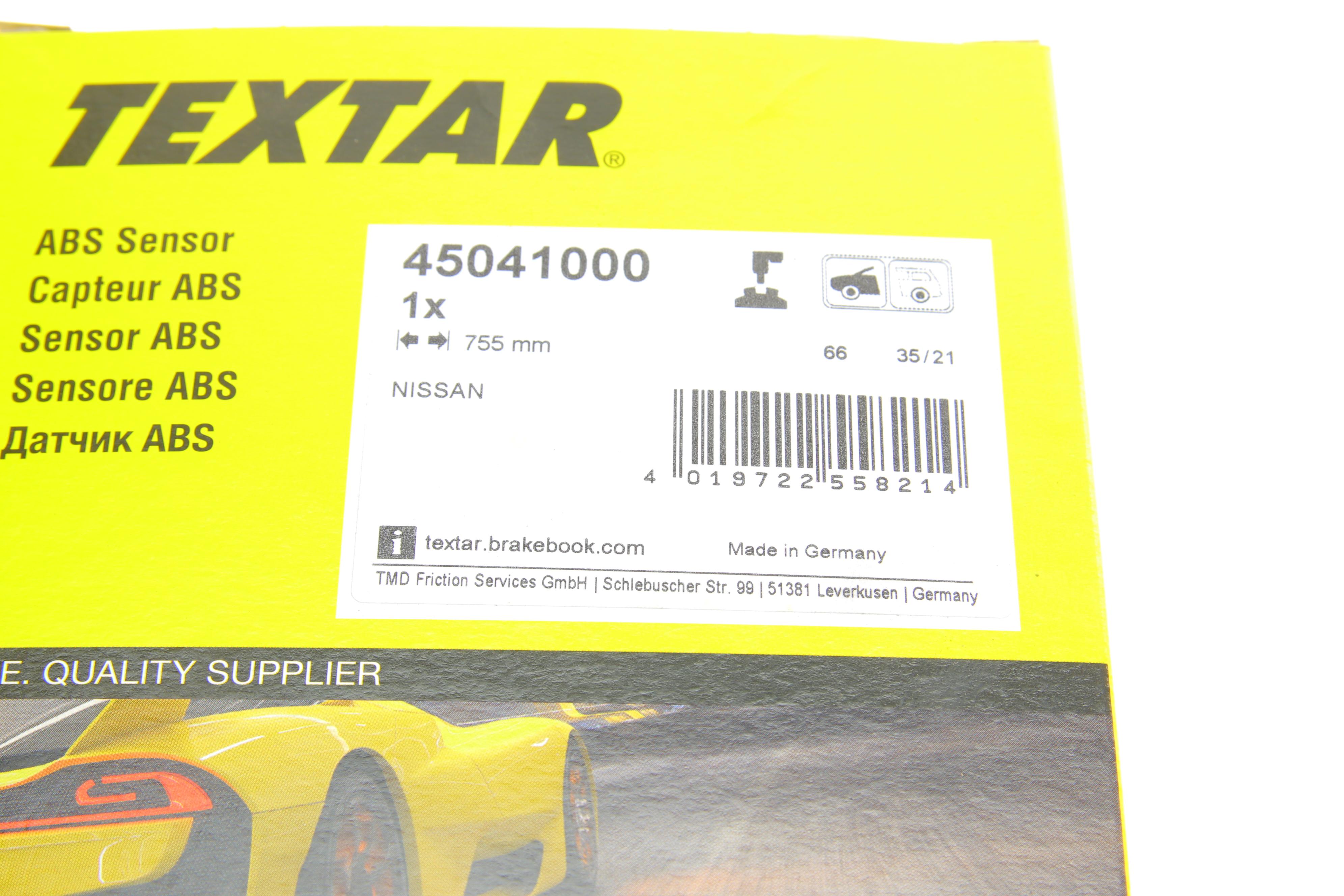 Датчик ABS (передній) Nissan Qashqai/X-trail 13-/Renault Kadjar/Koleos 15- (L=755mm)