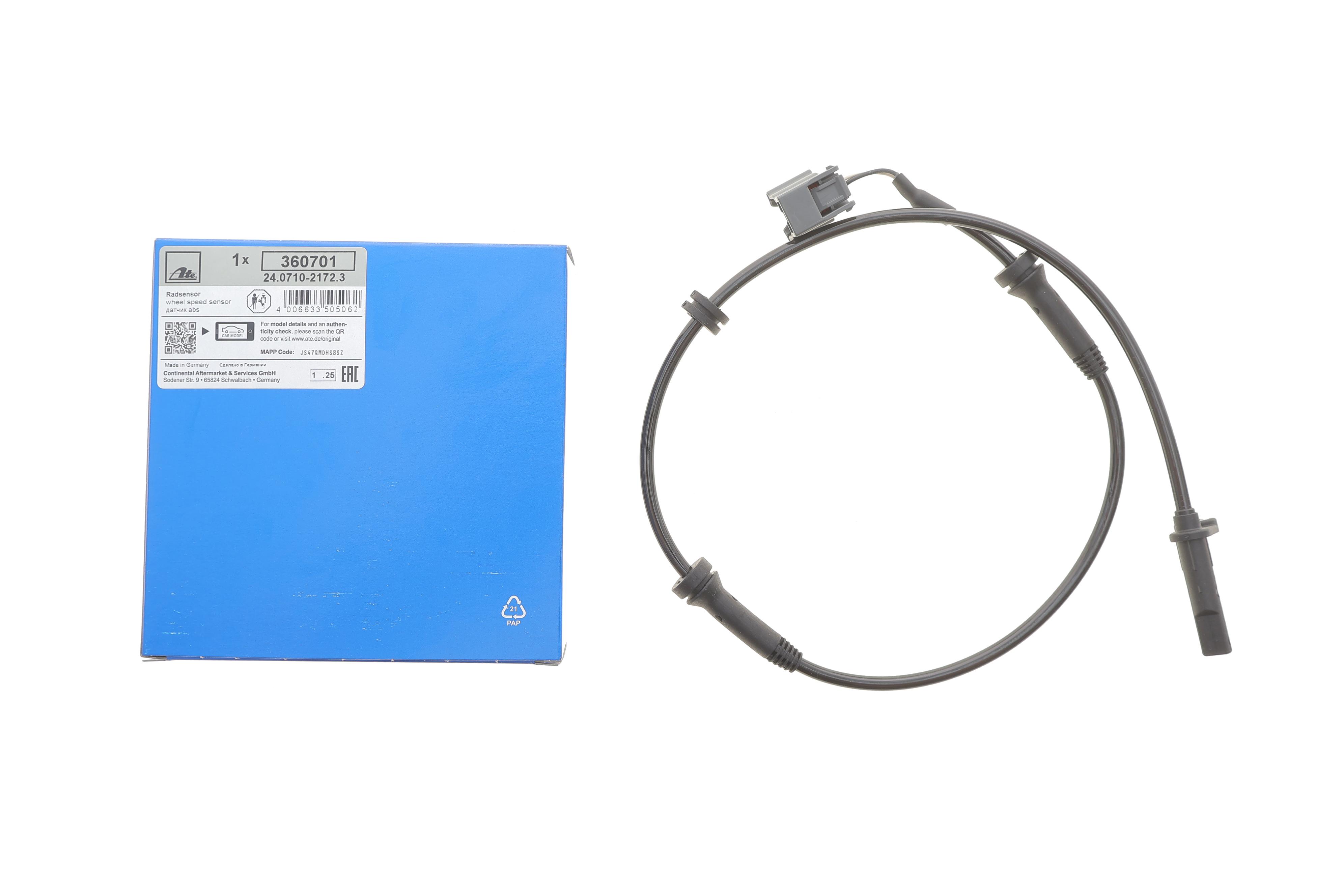 Датчик ABS (передній) Nissan Qashqai/X-trail 13-/Renault Kadjar/Koleos 15- (L=755mm)