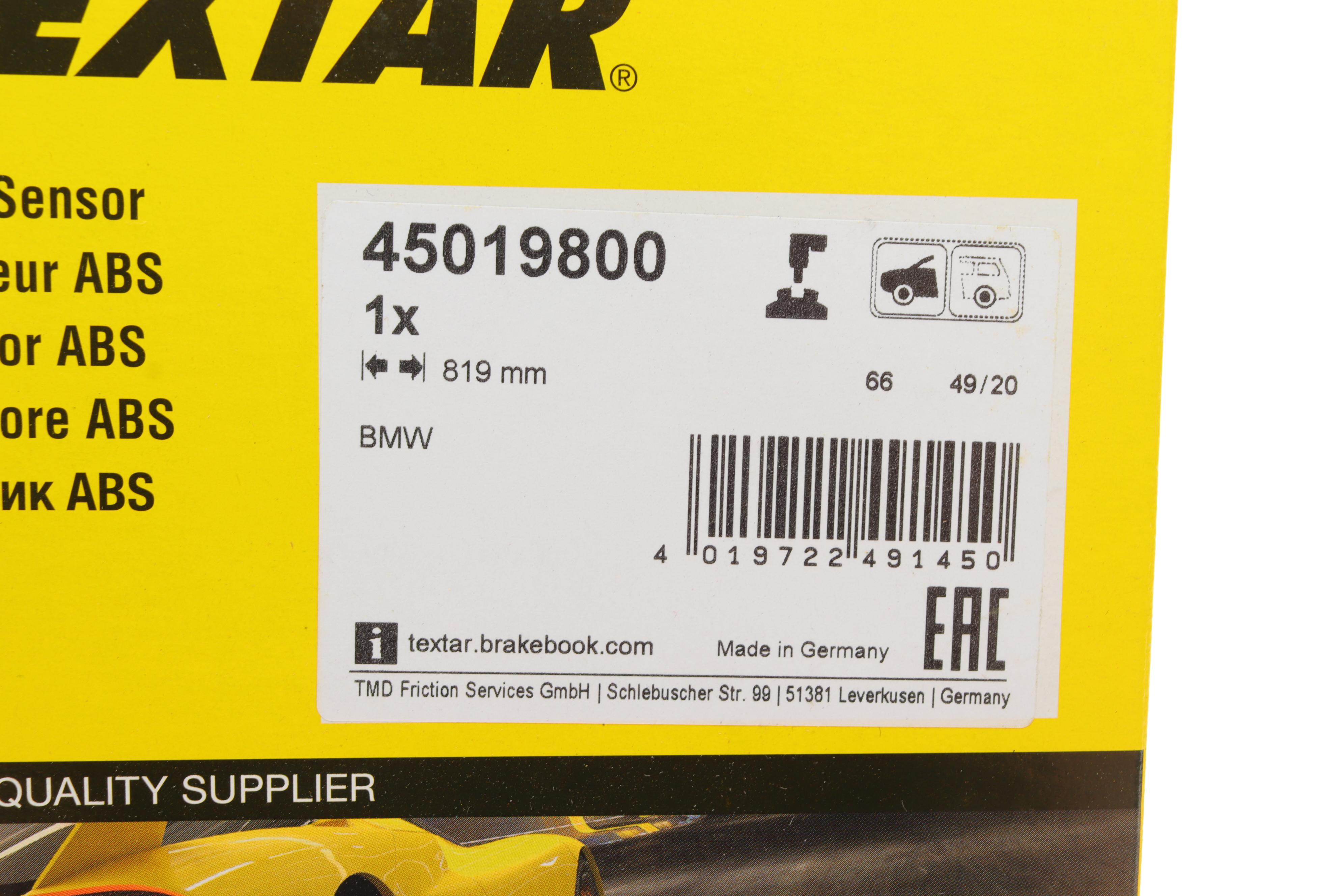 Датчик ABS (передній) BMW 1 (F20/F21)/3 (F30/F80) 12- (L=819mm)