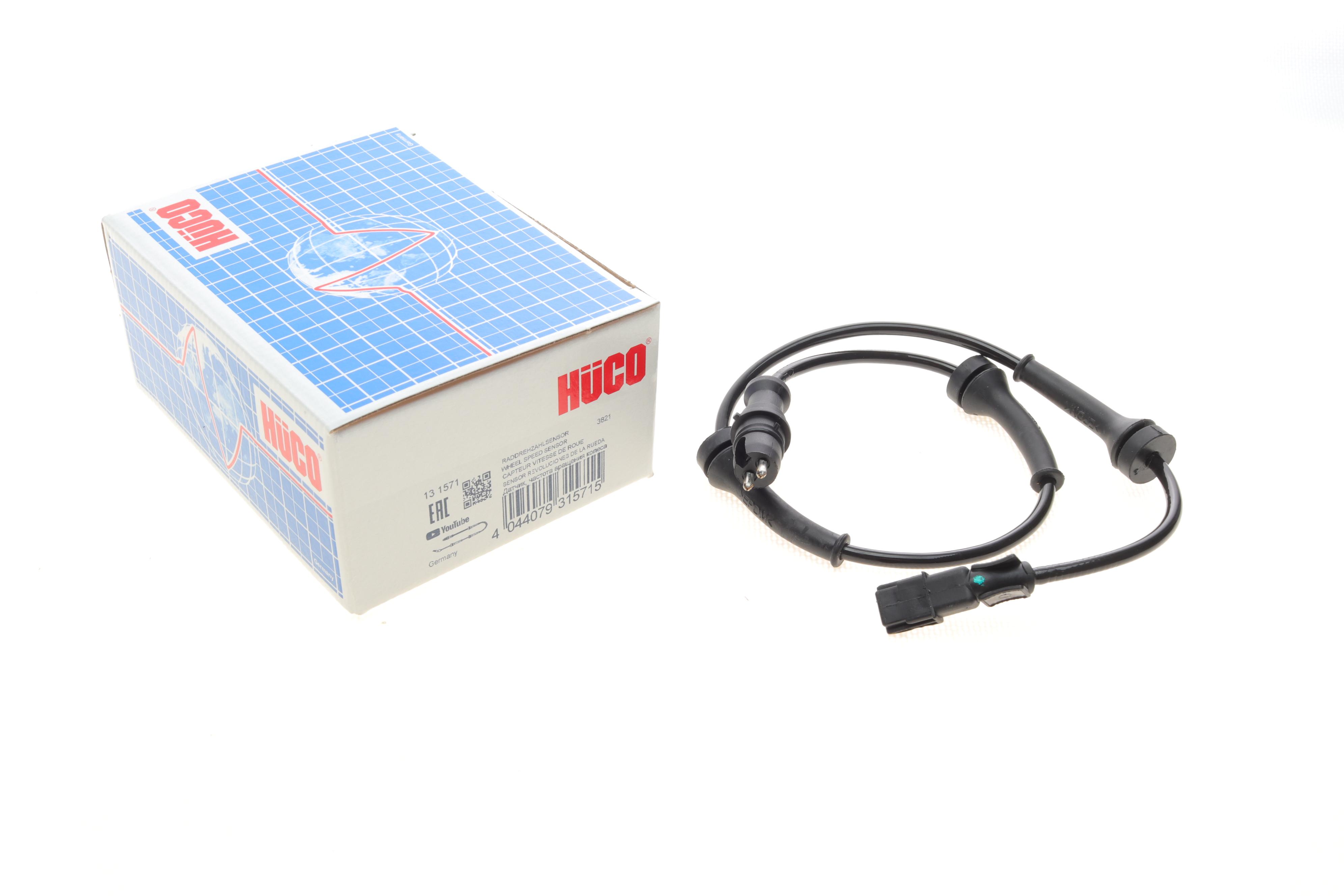 Датчик ABS (передній) Renault Megane II/Scenic II 02-08 (L=485) (HÜCO)