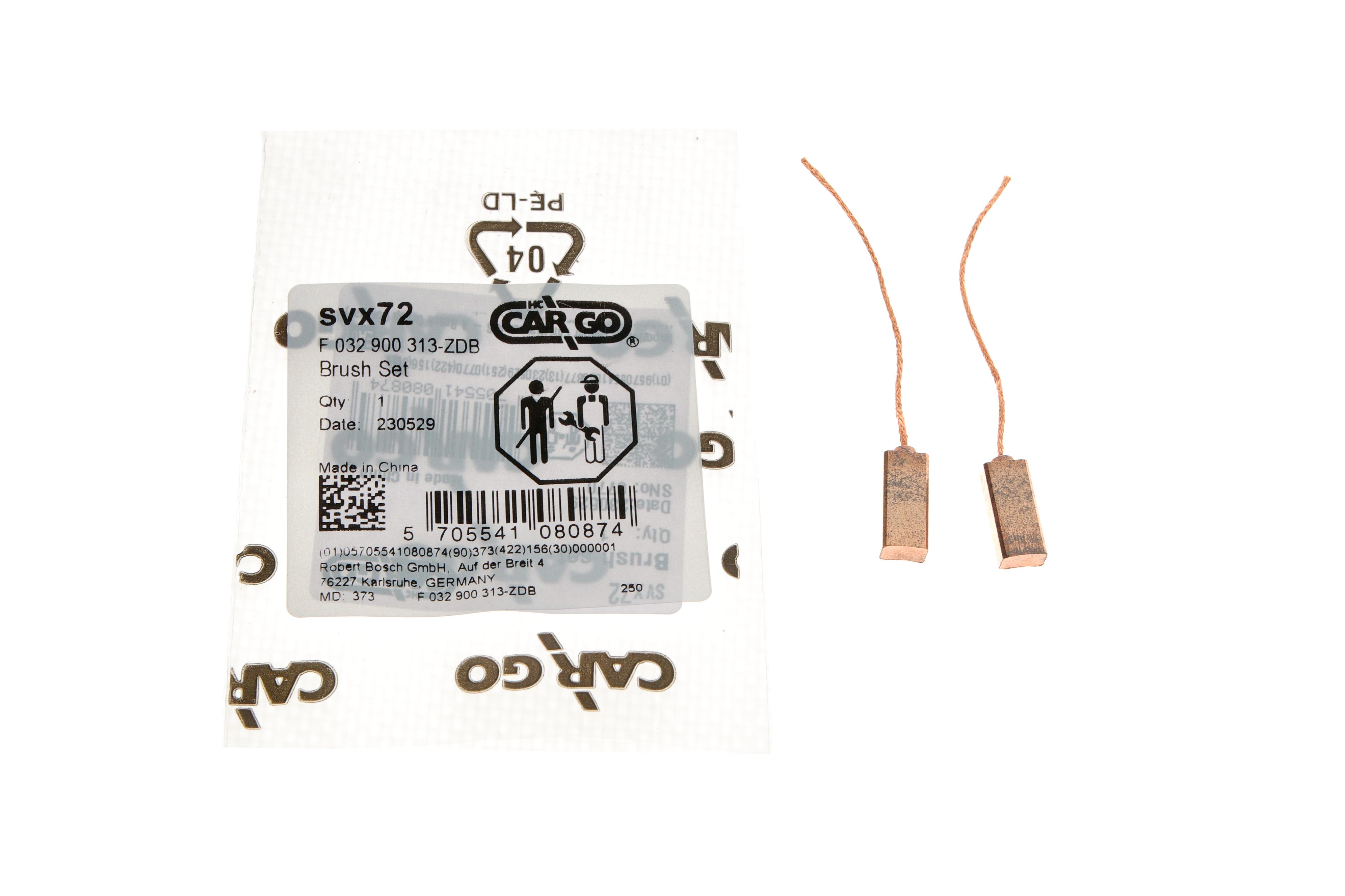 Щітки генератора Renault Trafic/Master (6, 4x4, 6x14.5) 14/28V = SVX72