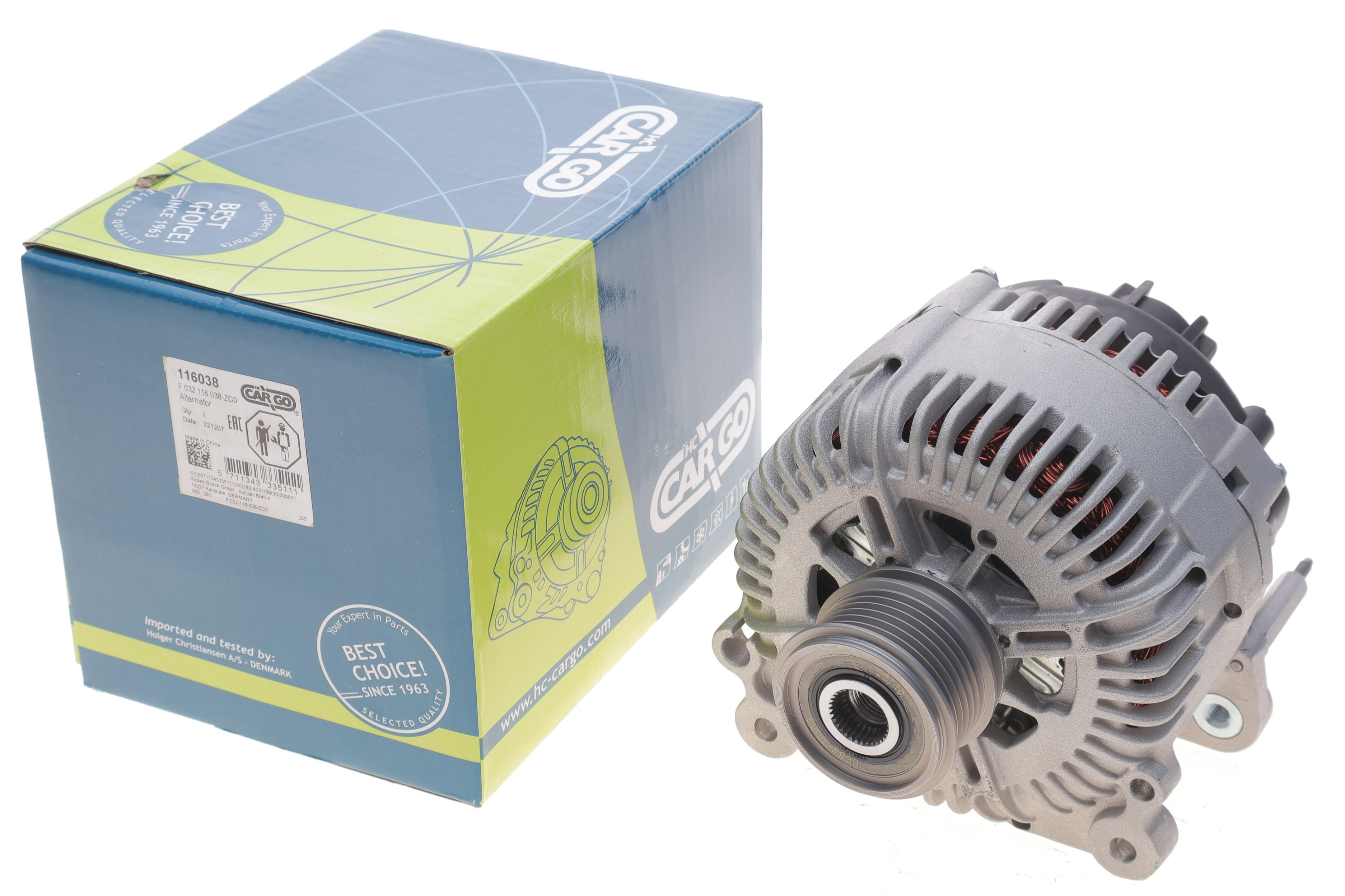 Генератор VW Crafter 2.5 TDI 06-13/Passat 2.0 TDI 05-14 (14V/180A) = 116038