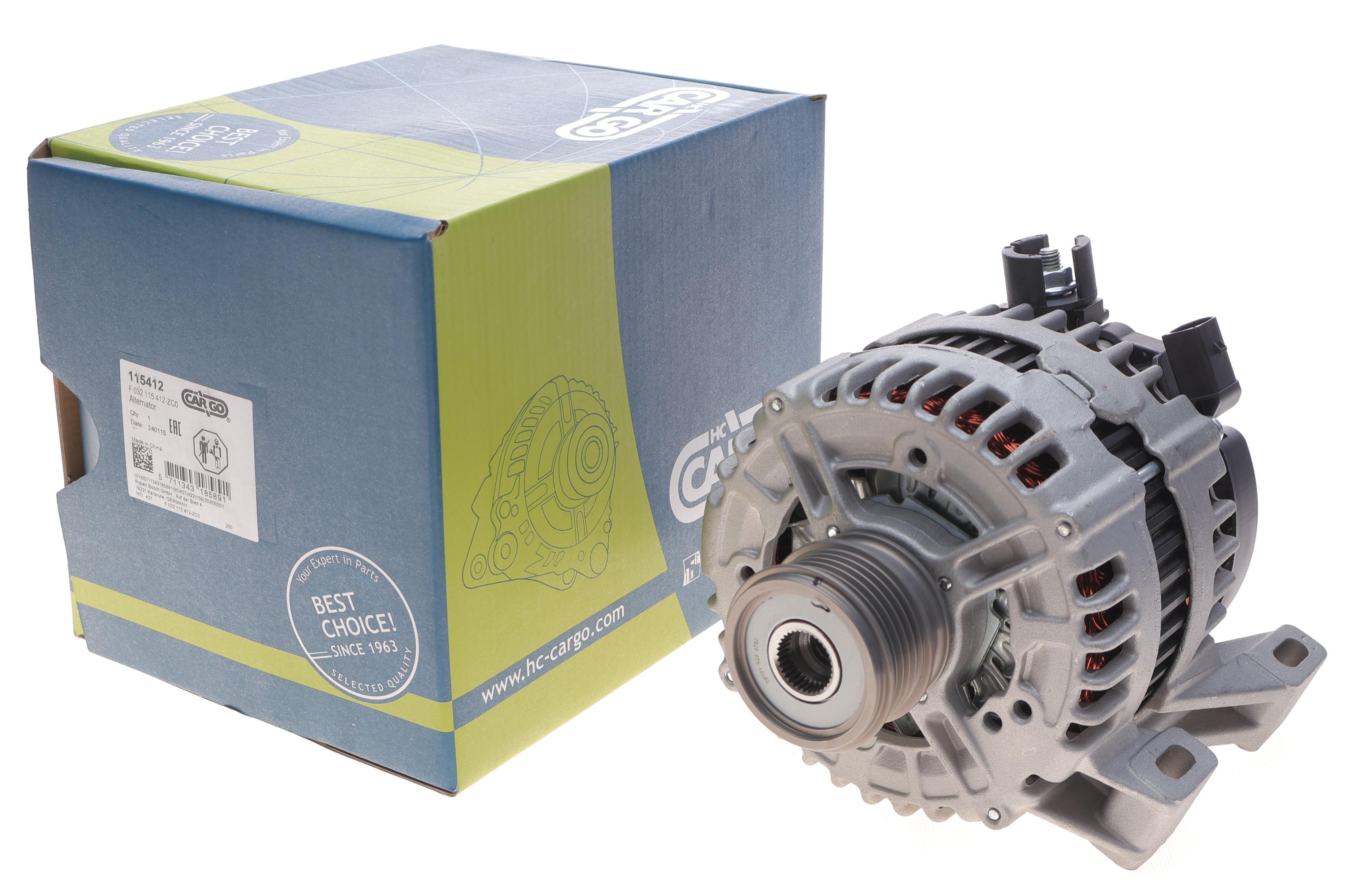 Генератор Volvo C30/C70/S60/S80/V60/V70/XC60/XC70/XC90 2.0-2.5D 07-18 (14V/180A) = 115412