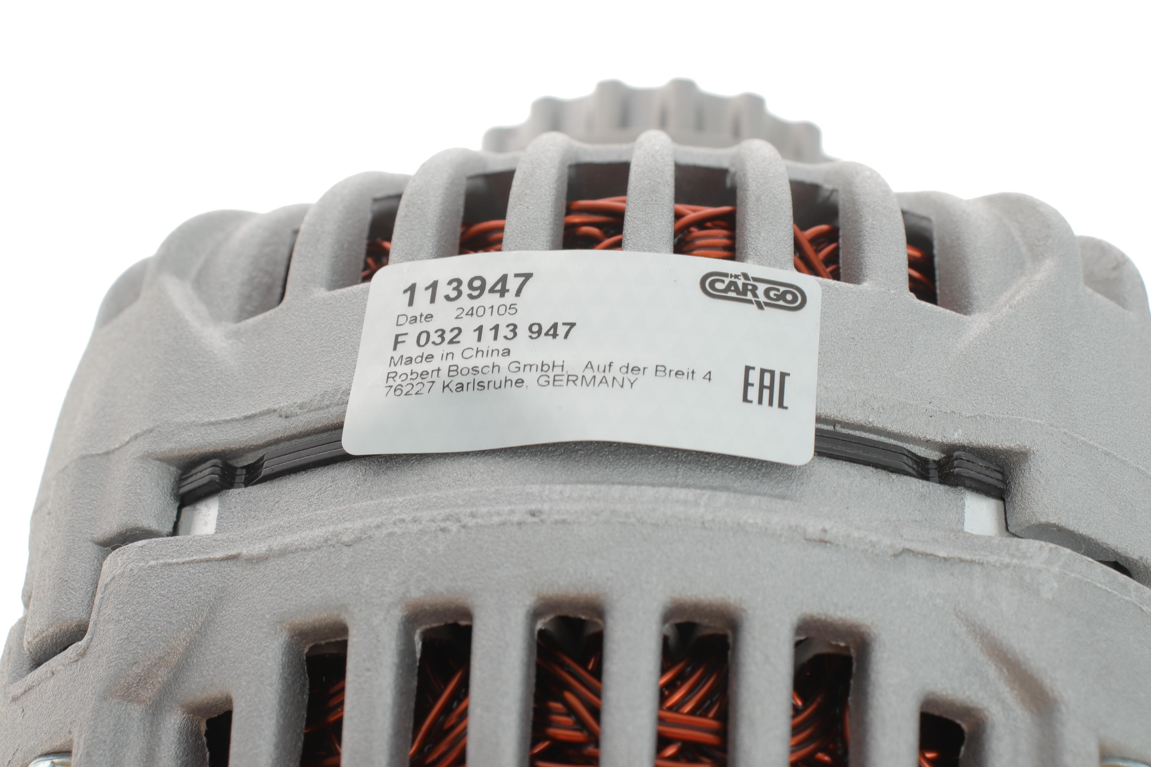 Генератор VW T5 2.5TDI 03-09 (14V/180A) = 113947