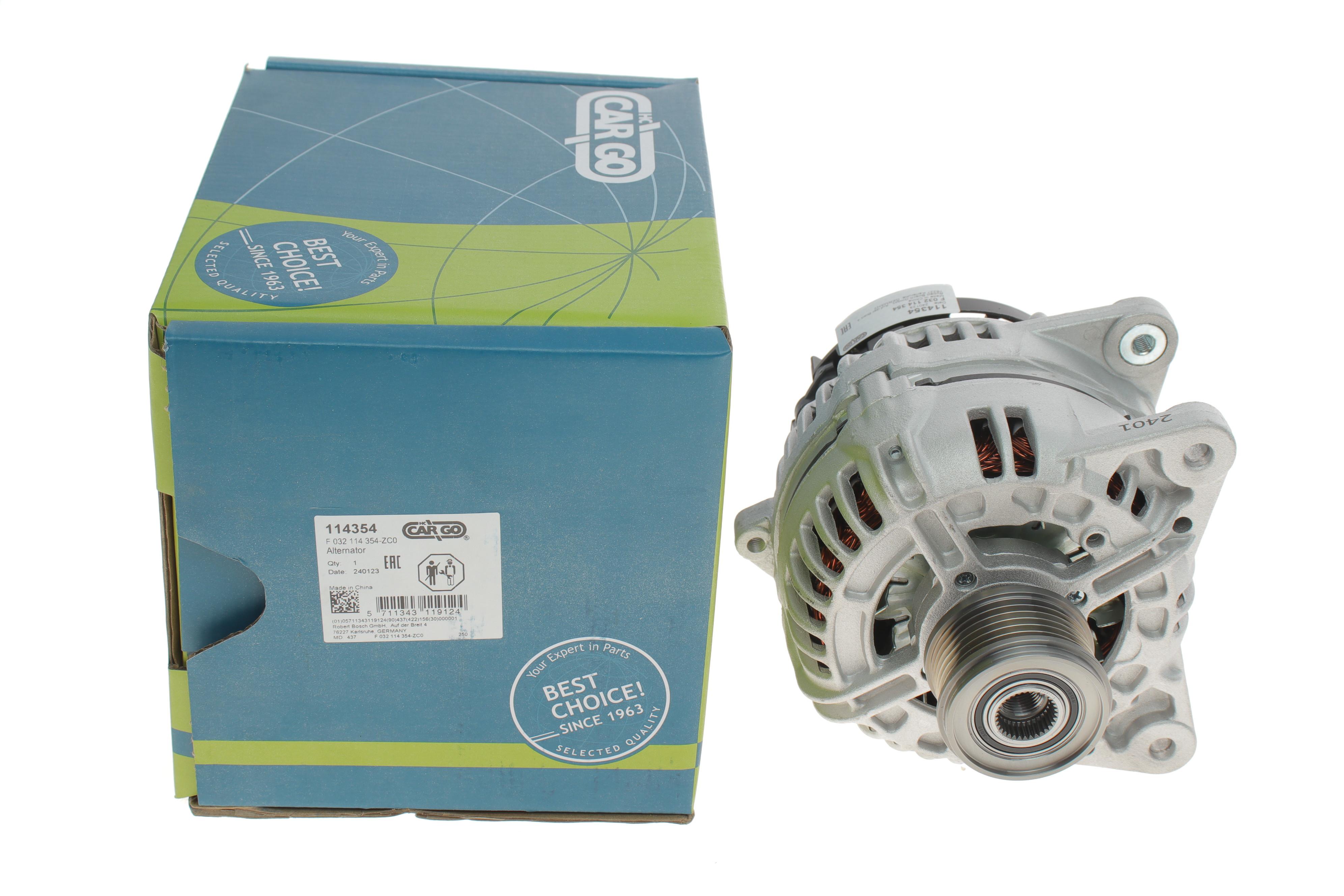 Генератор Dacia Duster 1.6 16V 10-18/Renault Megane/Scenic 1.5 dCi 03-09 (14V/150A) = 114354